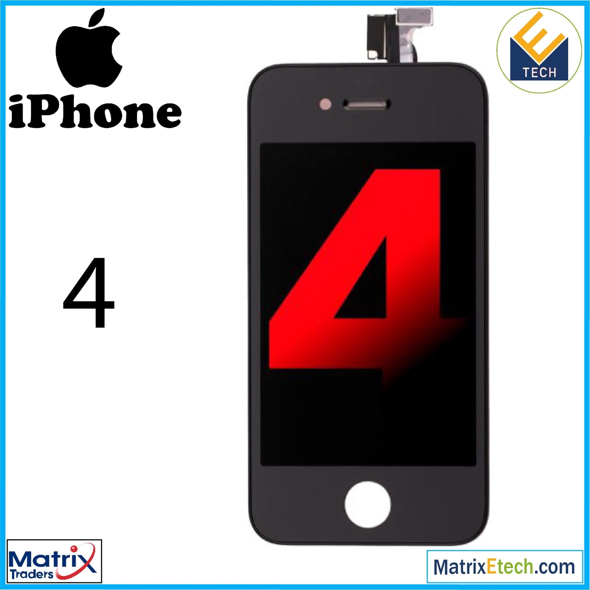 iPhone 4 LCD Assembly (GSM) (Aftermarket Plus) - Matrix Traders