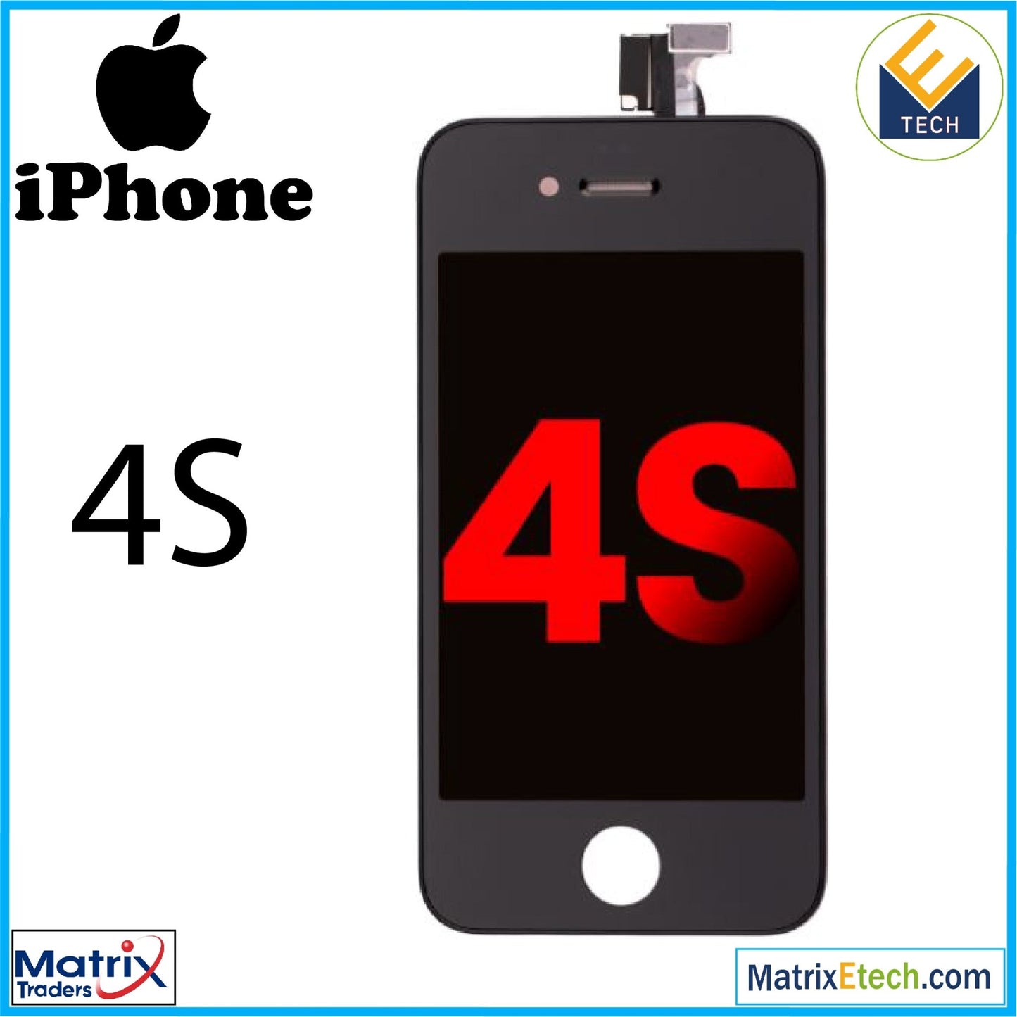 iPhone 4S LCD Assembly (Aftermarket Plus) - Matrix Traders