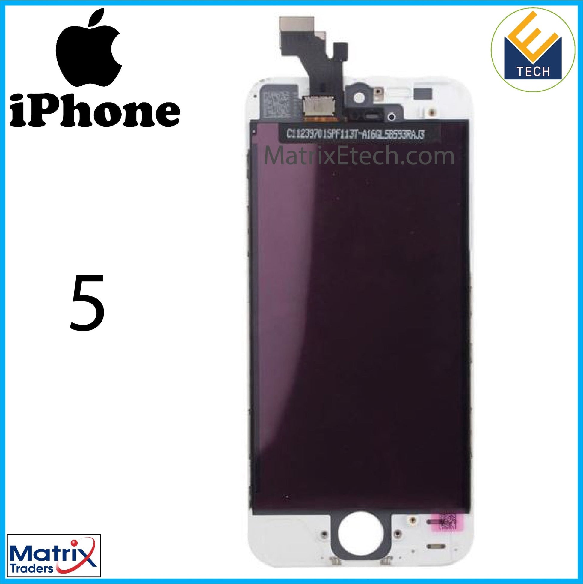 iPhone 5 LCD Screen Replacement Assembly (Premium) - Matrix Traders