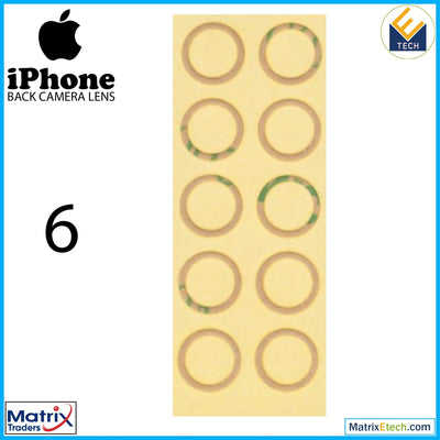 iPhone 6 Back Camera Lens (Glass Only) With Adhesive (10 Pack) - Matrix Traders