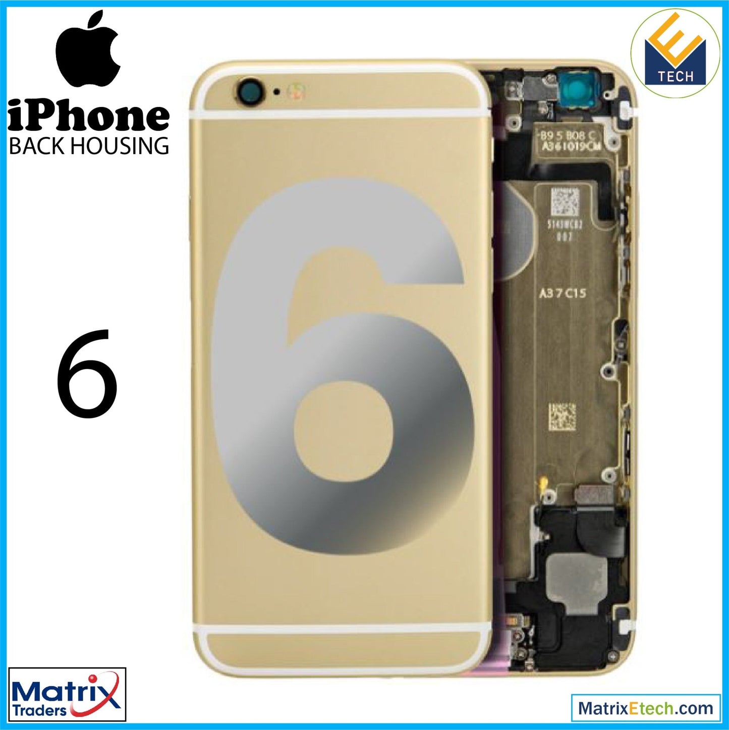 iPhone 6 Back Housing W Small (Pull Grade C) - Matrix Traders