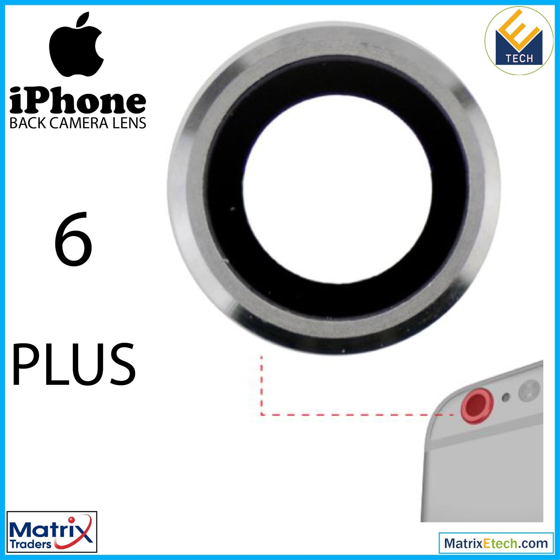 iPhone 6 Plus Back Camera Lens (10 Pack) - Matrix Traders