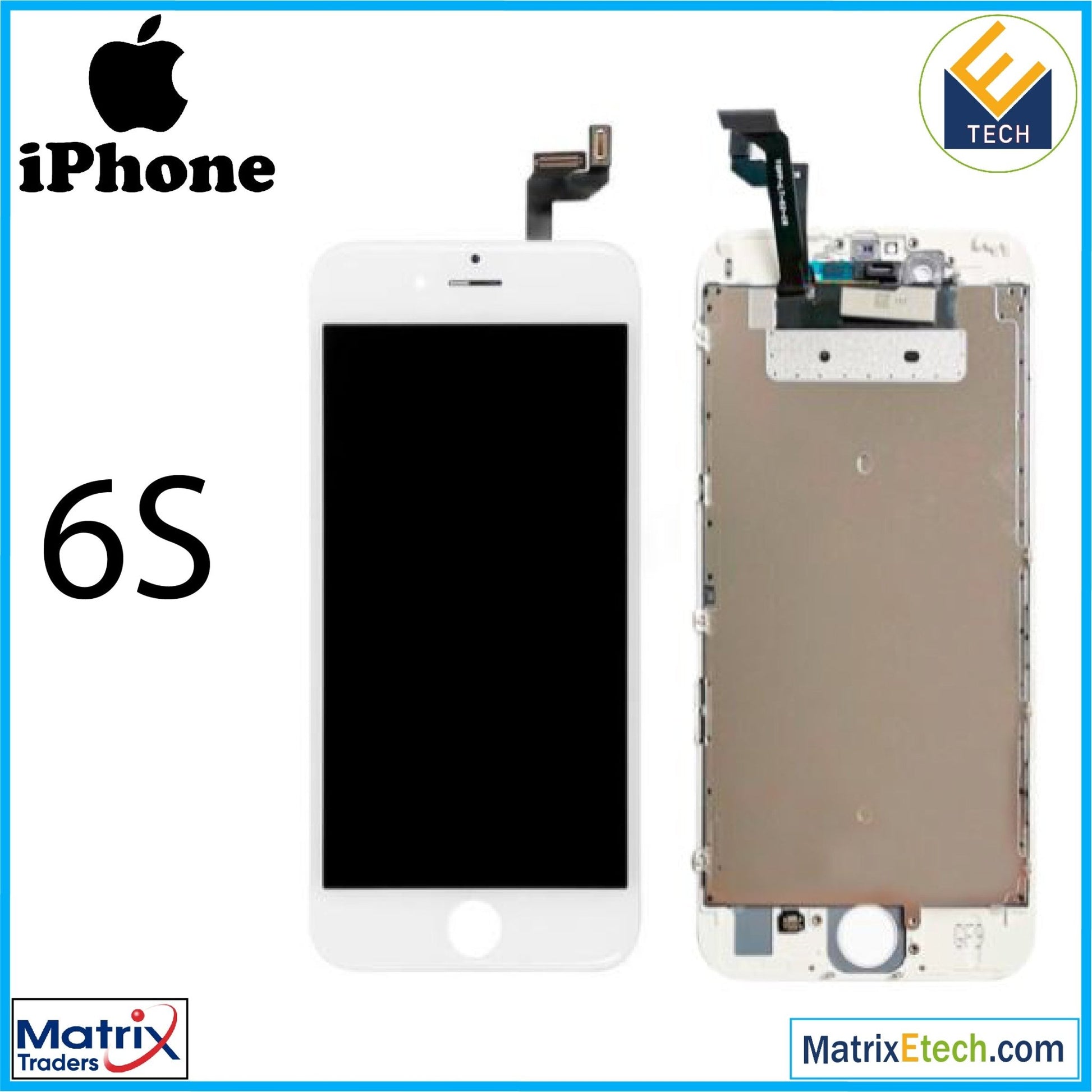 iPhone 6S LCD Assembly With Steel Plate (Aftermarket) - Matrix Traders