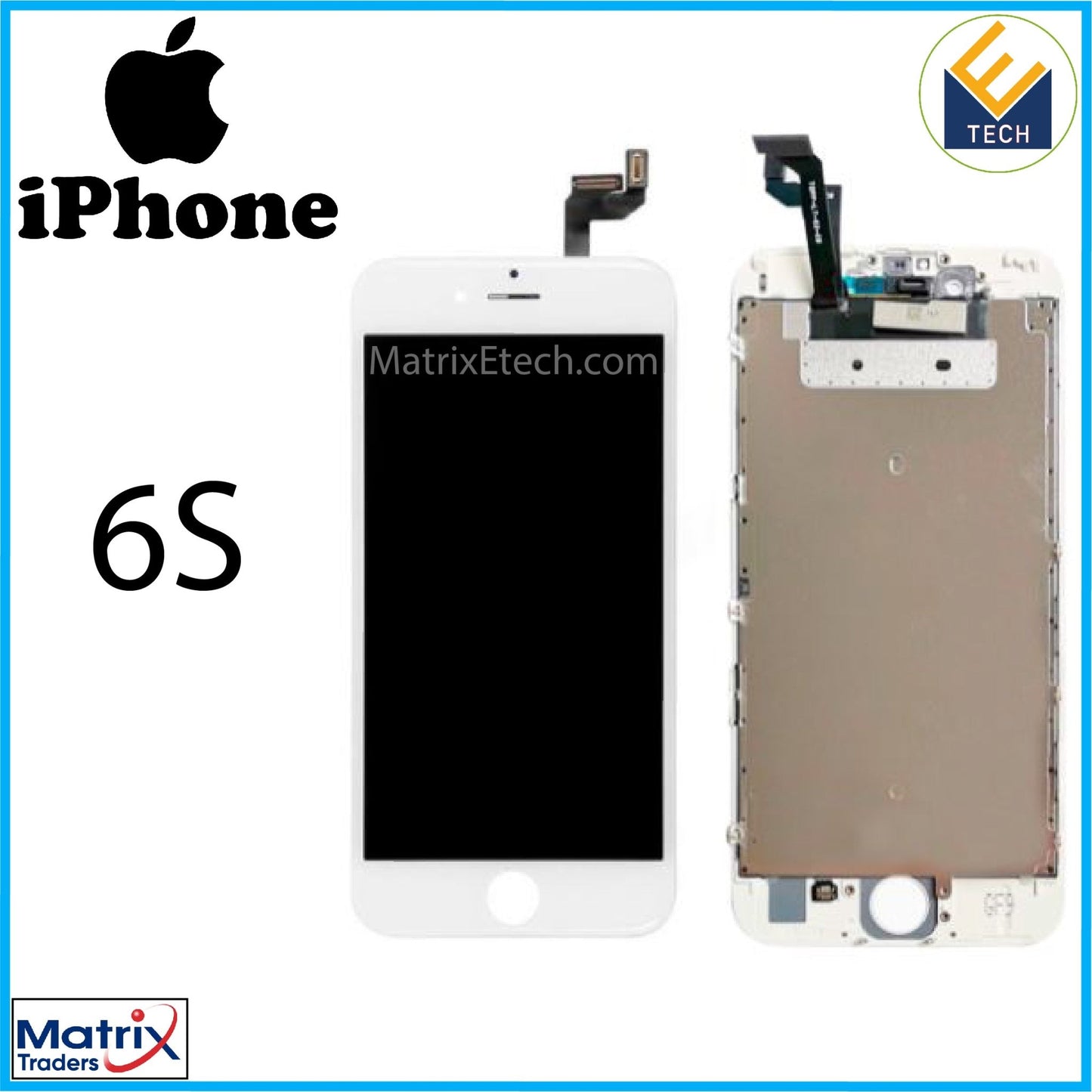 iPhone 6S LCD Assembly With Steel Plate (Premium) - Matrix Traders