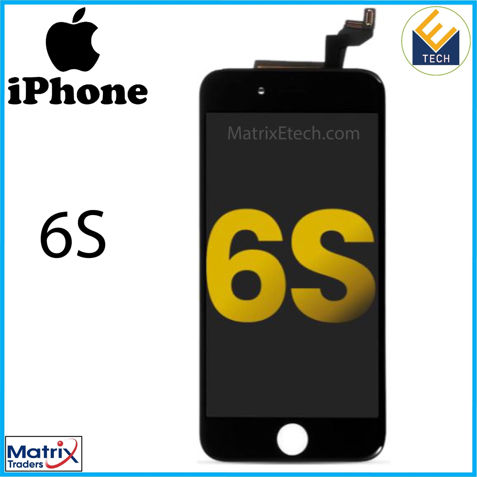 iPhone 6S LCD Assembly With Steel Plate (Premium) - Matrix Traders