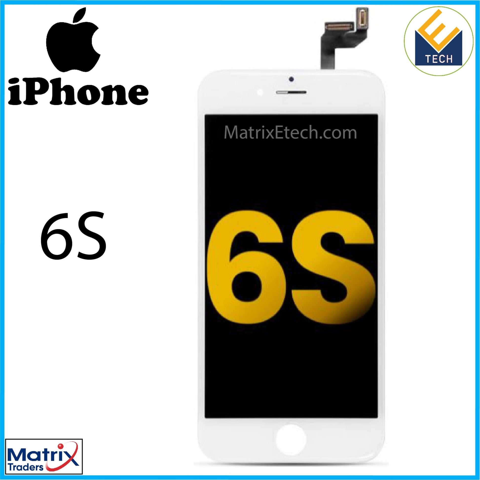 iPhone 6S LCD Assembly With Steel Plate (Premium) - Matrix Traders