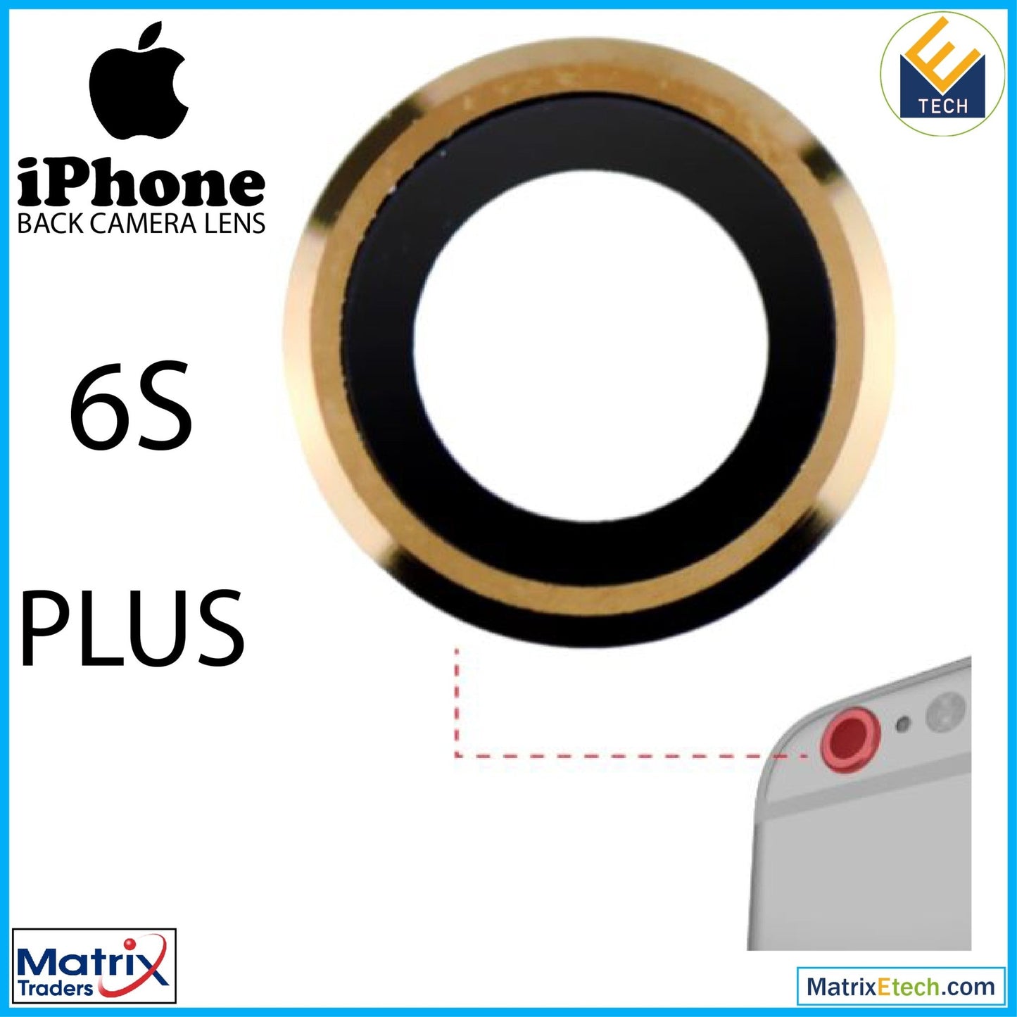 iPhone 6S Plus Back Camera Lens (10 Pack) - Matrix Traders