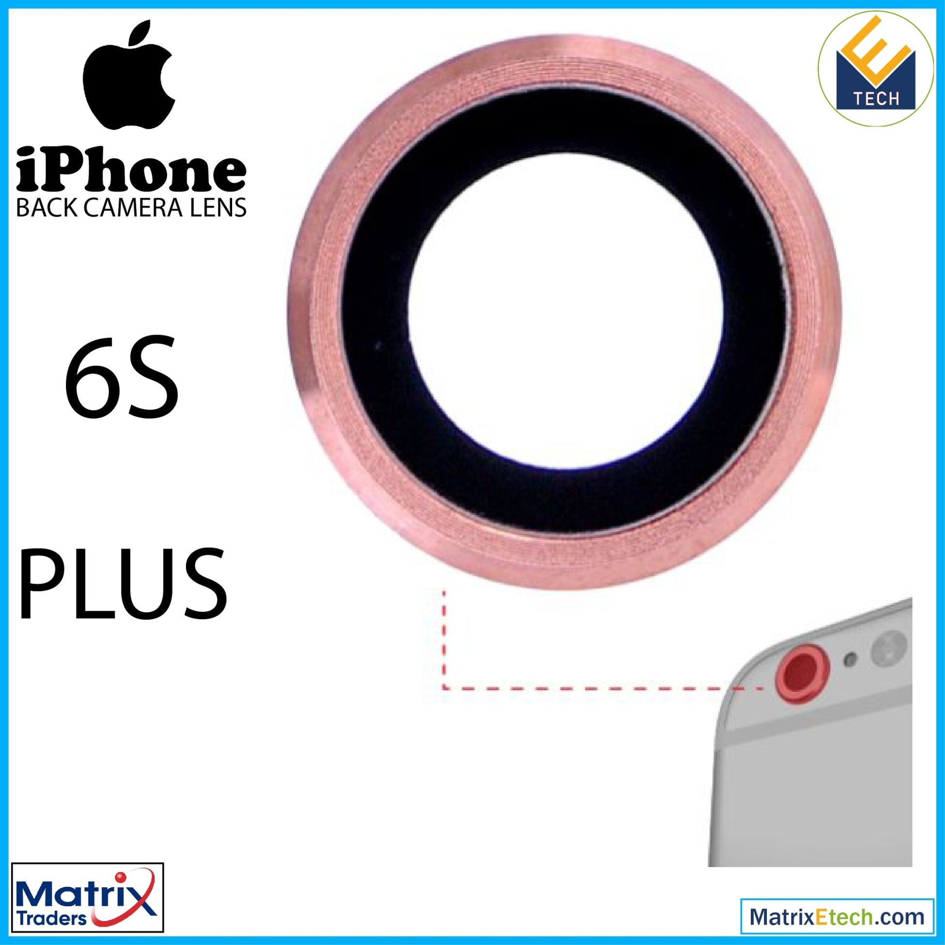 iPhone 6S Plus Back Camera Lens (10 Pack) - Matrix Traders