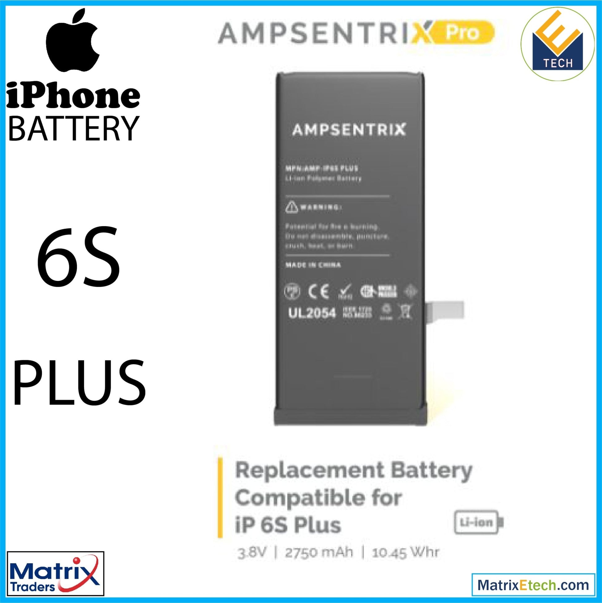 iPhone 6S Plus Replacement Battery - Matrix Traders