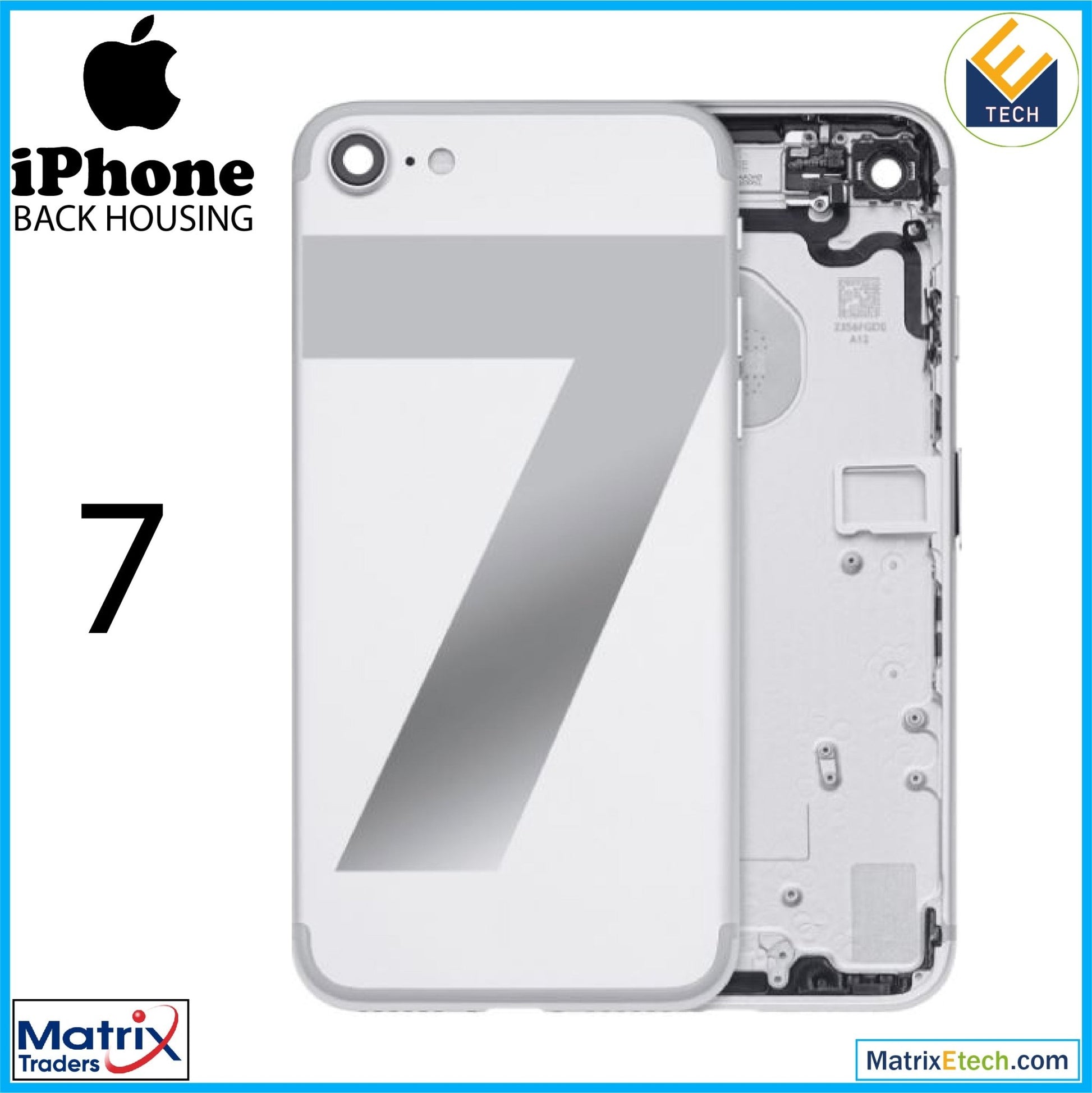 iPhone 7 Back Housing W Small (Pull Grade A) - Matrix Traders