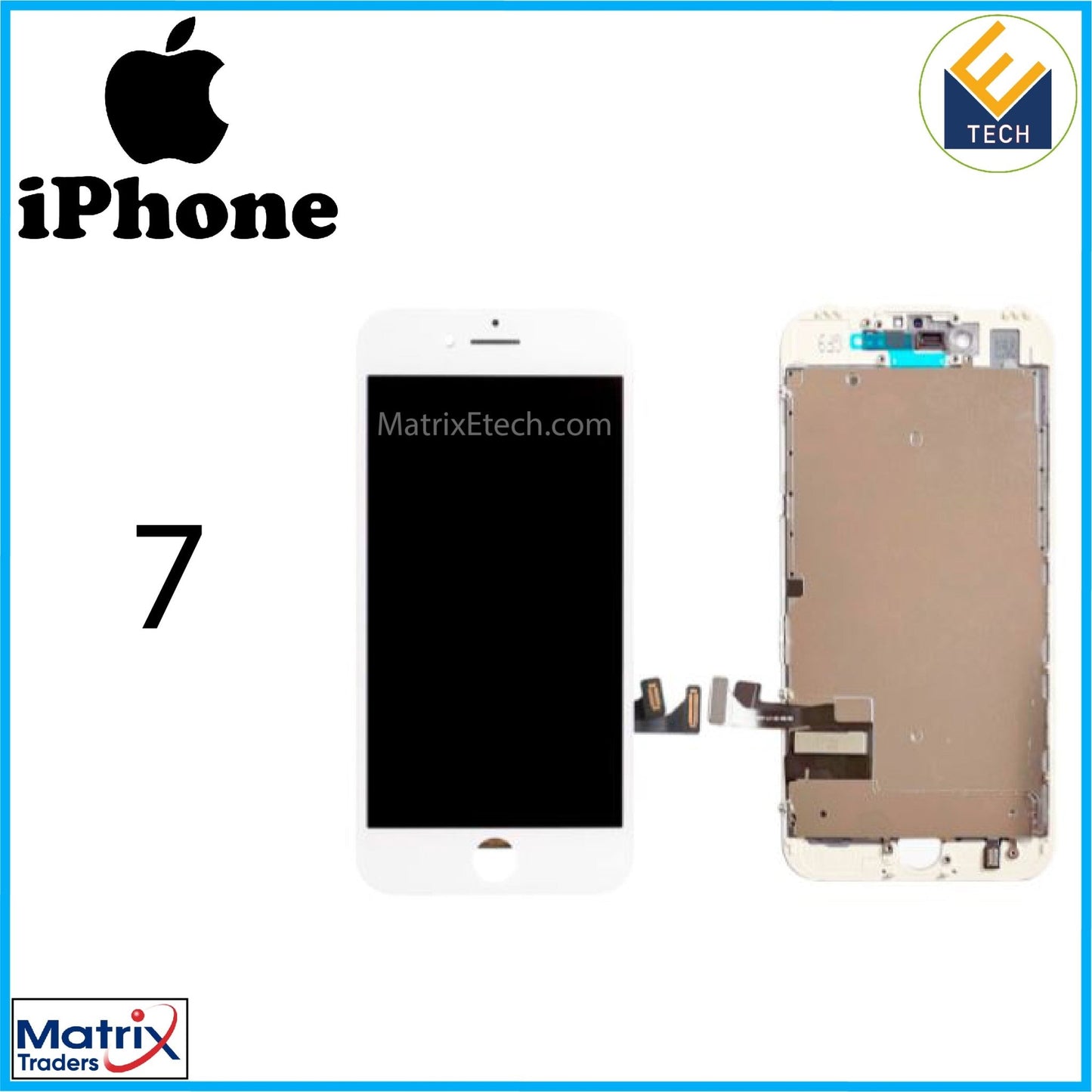 iPhone 7 LCD Assembly With Steel Plate (Premium) - Matrix Traders