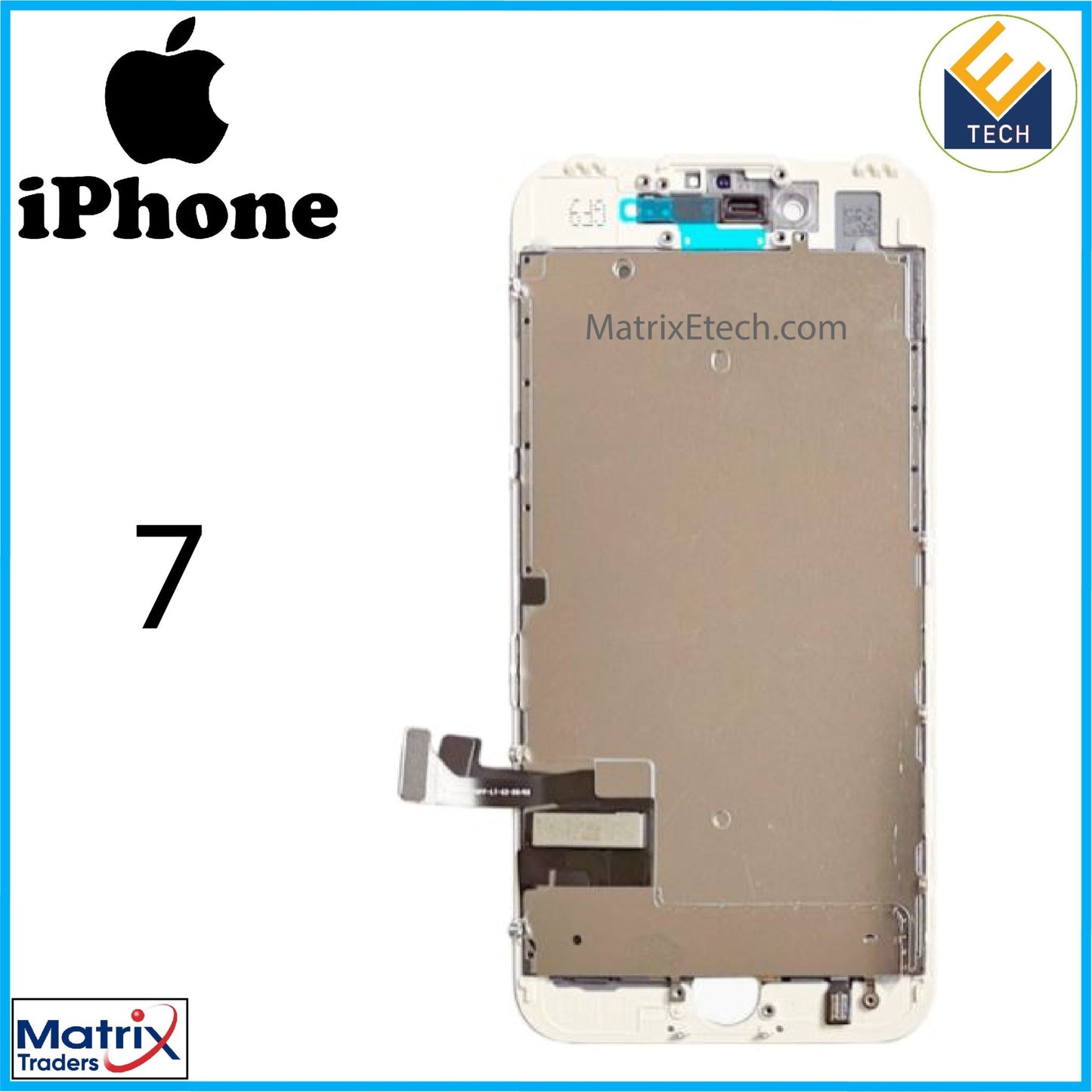 iPhone 7 LCD Assembly With Steel Plate (Premium) - Matrix Traders