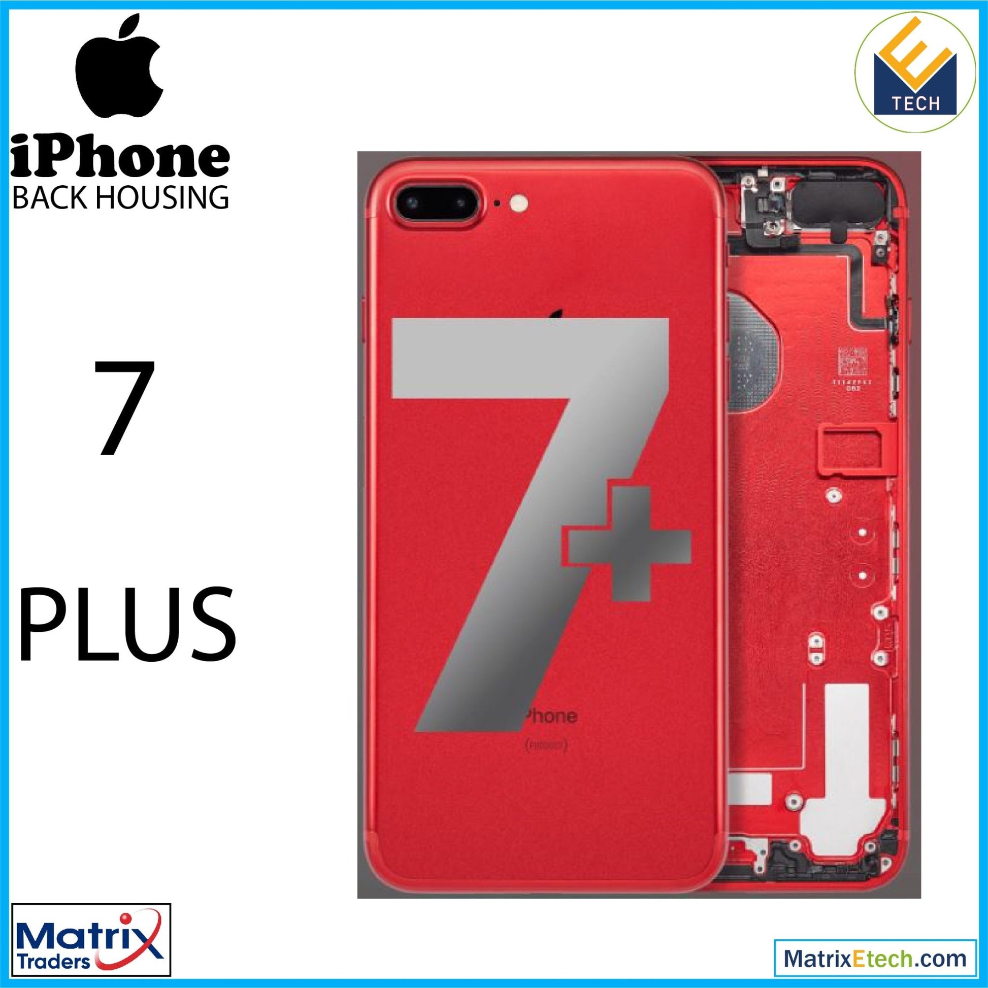 iPhone 7 Plus Back Housing W Small (Pull Grade A) - Matrix Traders