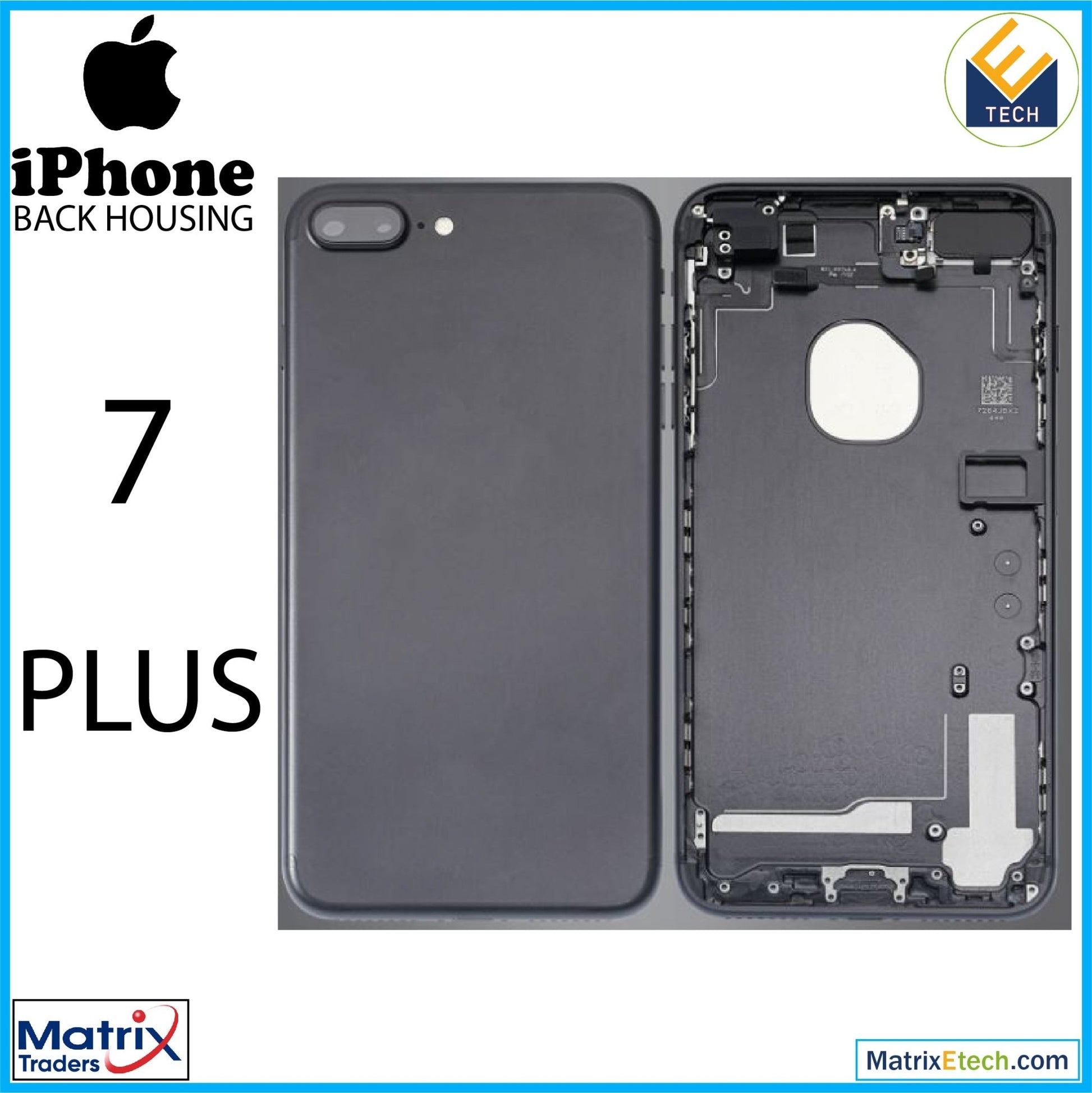 iPhone 7 Plus Back Housing W Small (Pull Grade A) - Matrix Traders