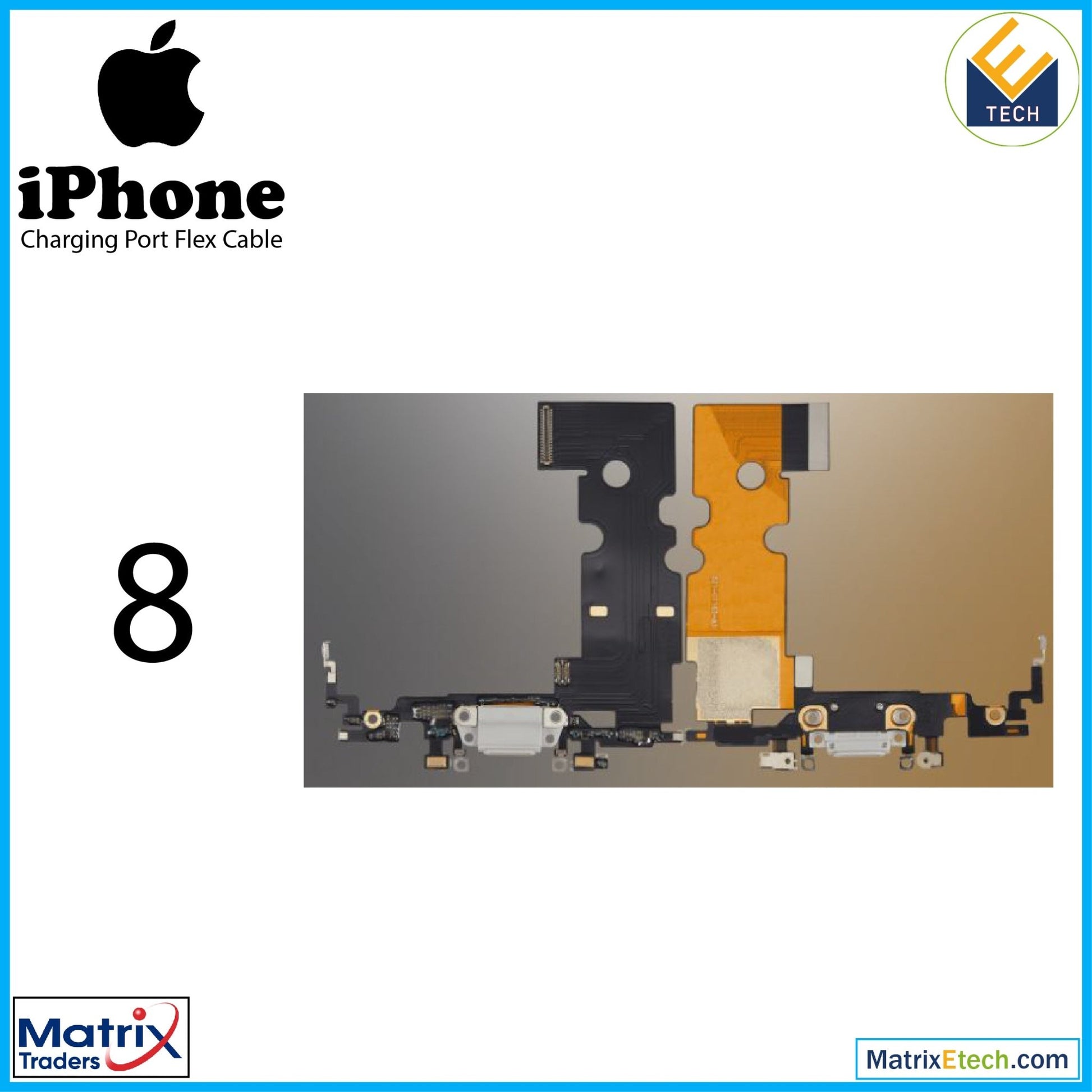 iPhone 8 Charging Port Flex Cable (Aftermarket) - Matrix Traders