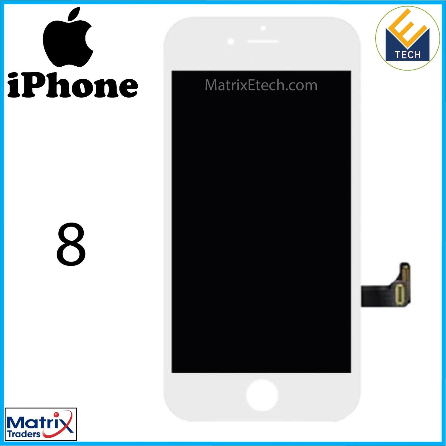 iPhone 8 LCD Assembly With Steel Plate (Premium) - Matrix Traders