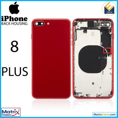 iPhone 8 Plus Back Housing W Small Components Pre - Installed (Aftermarket Plus) - Matrix Traders