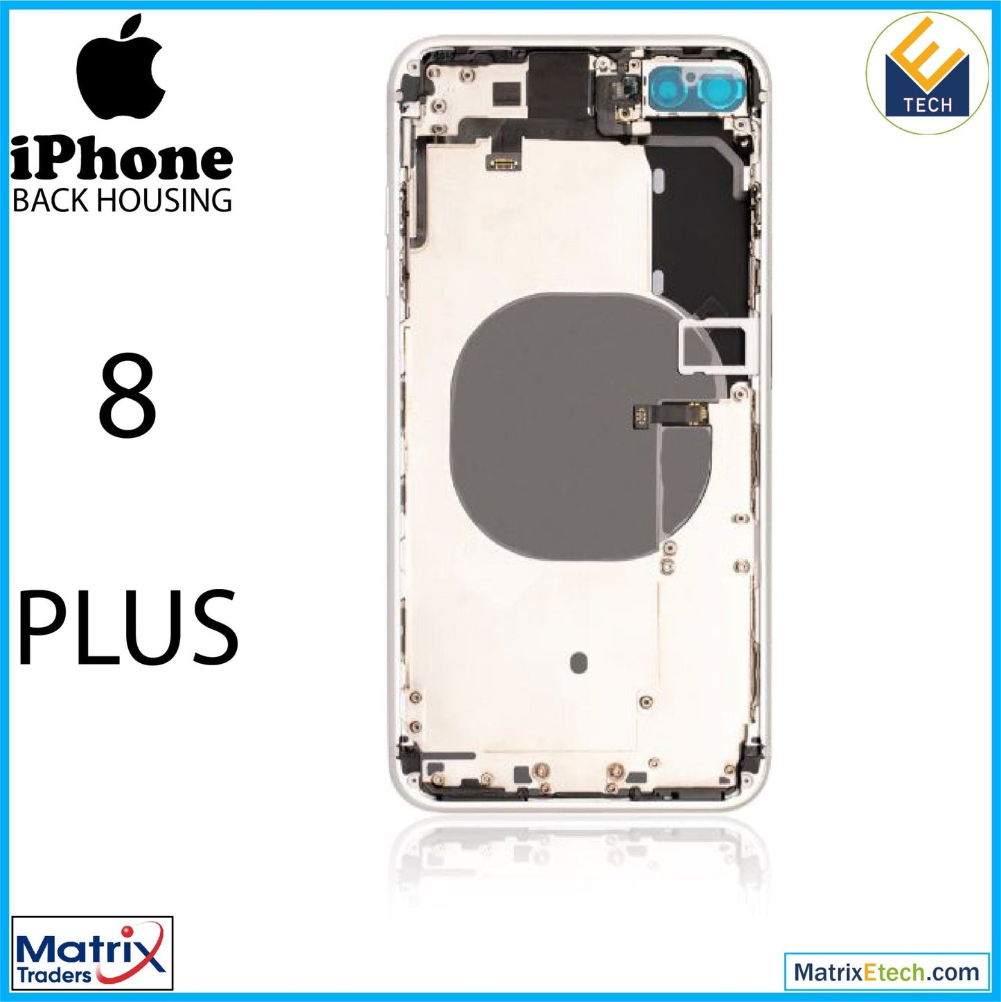 iPhone 8 Plus Back Housing W Small (Pull Grade A) - Matrix Traders