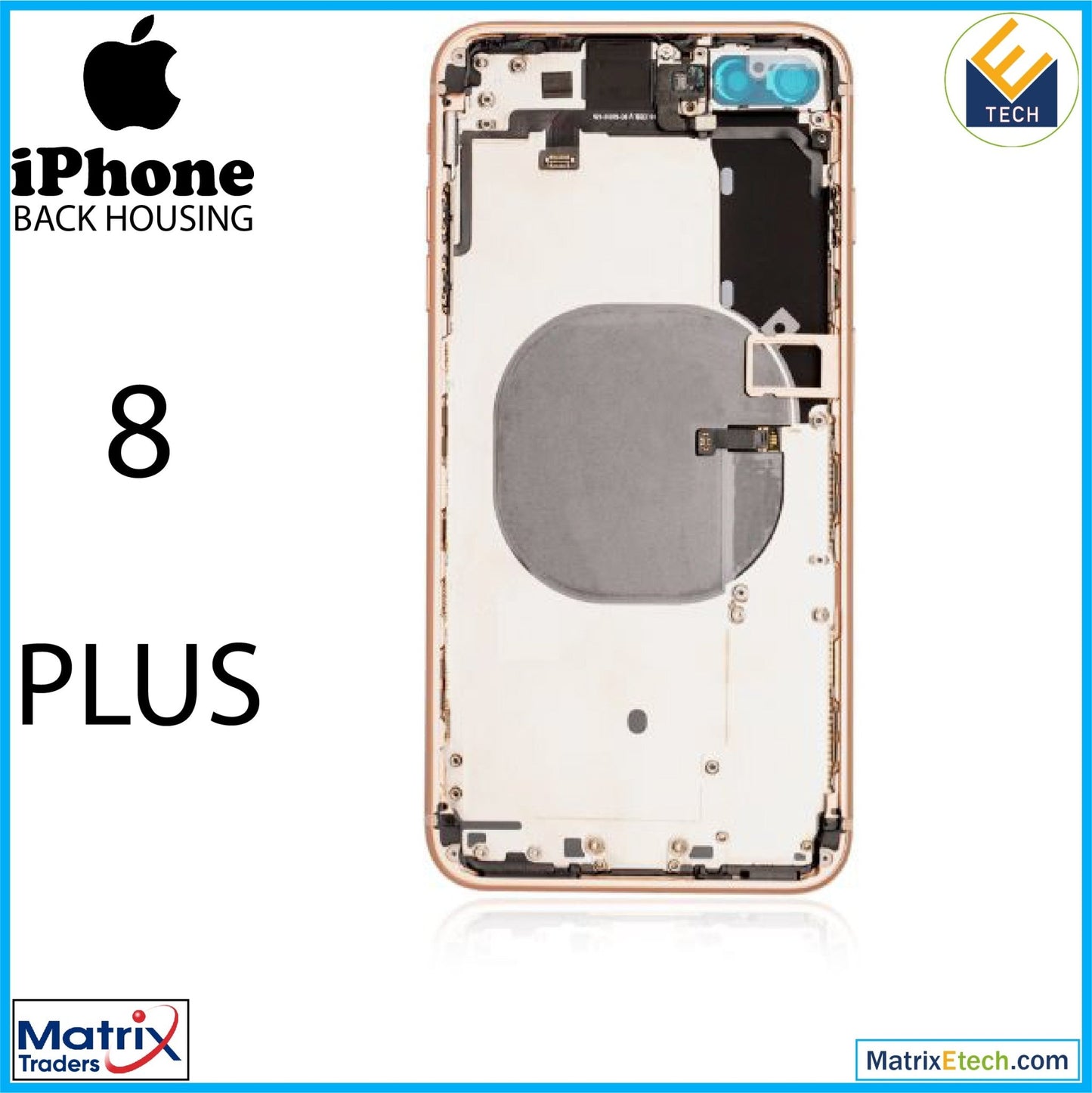 iPhone 8 Plus Back Housing W Small (Pull Grade A) - Matrix Traders