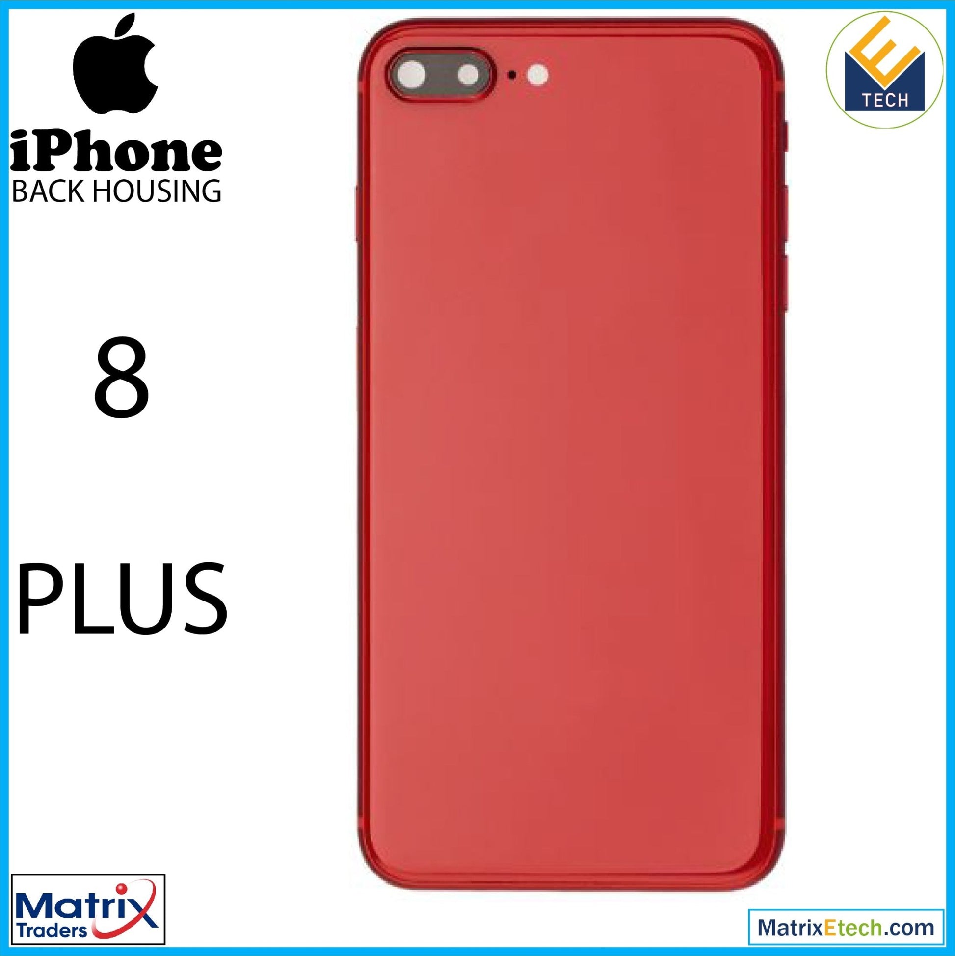 iPhone 8 Plus Back Housing W Small (Pull Grade A) - Matrix Traders