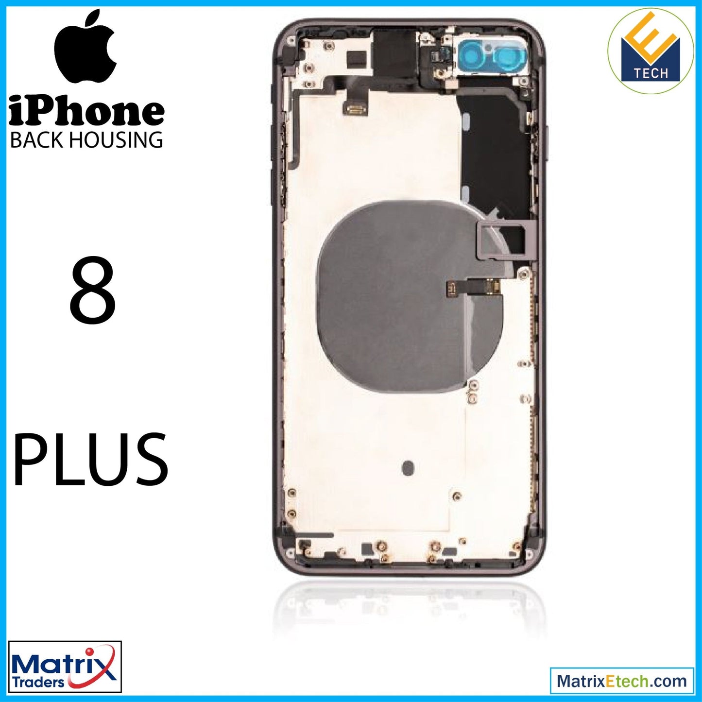 iPhone 8 Plus Back Housing W Small (Pull Grade B) - Matrix Traders