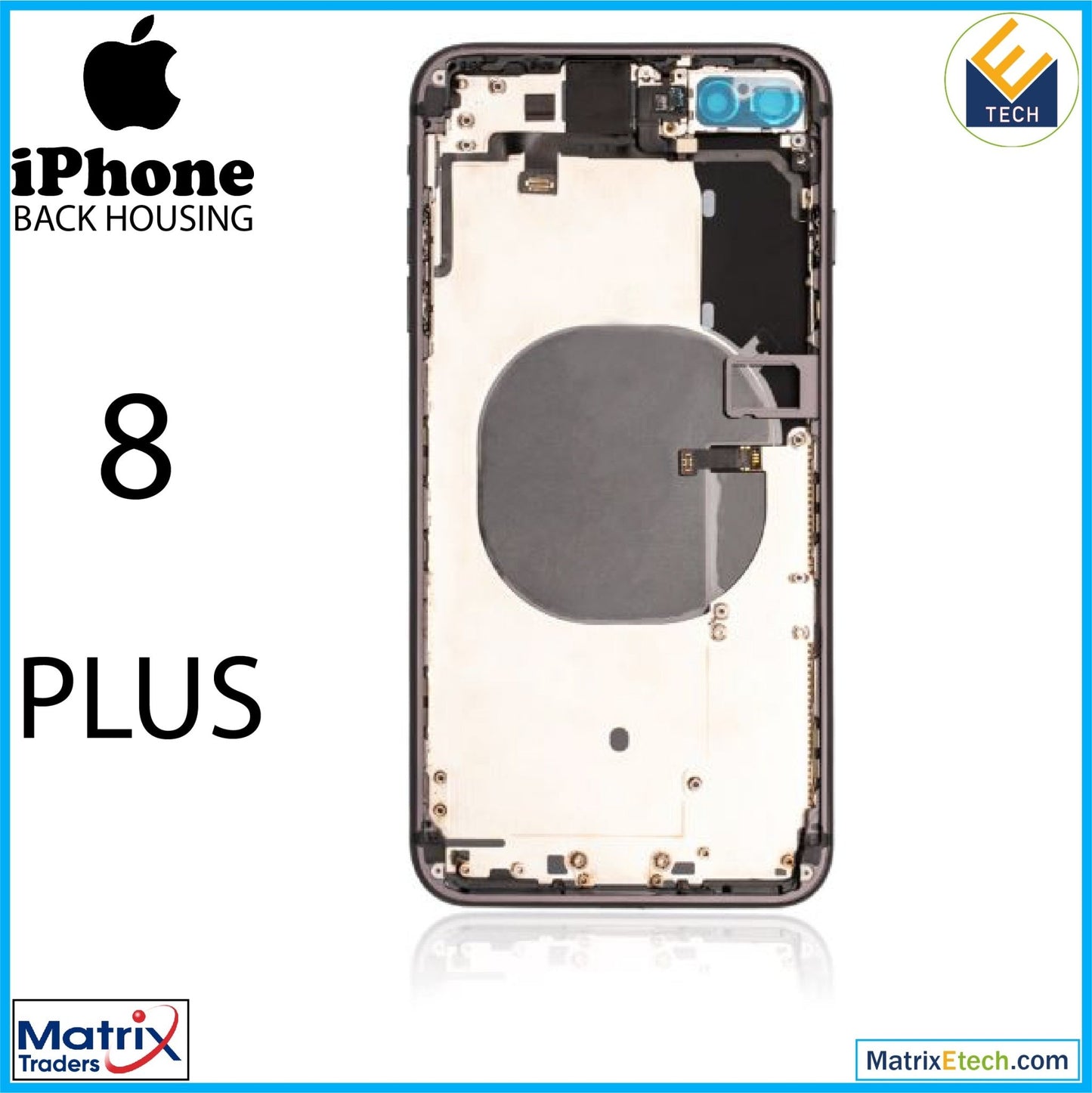 iPhone 8 Plus Back Housing W Small (Pull Grade C) - Matrix Traders