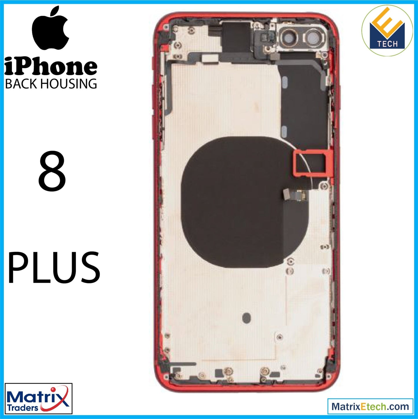 iPhone 8 Plus Back Housing W Small (Pull Grade C) - Matrix Traders