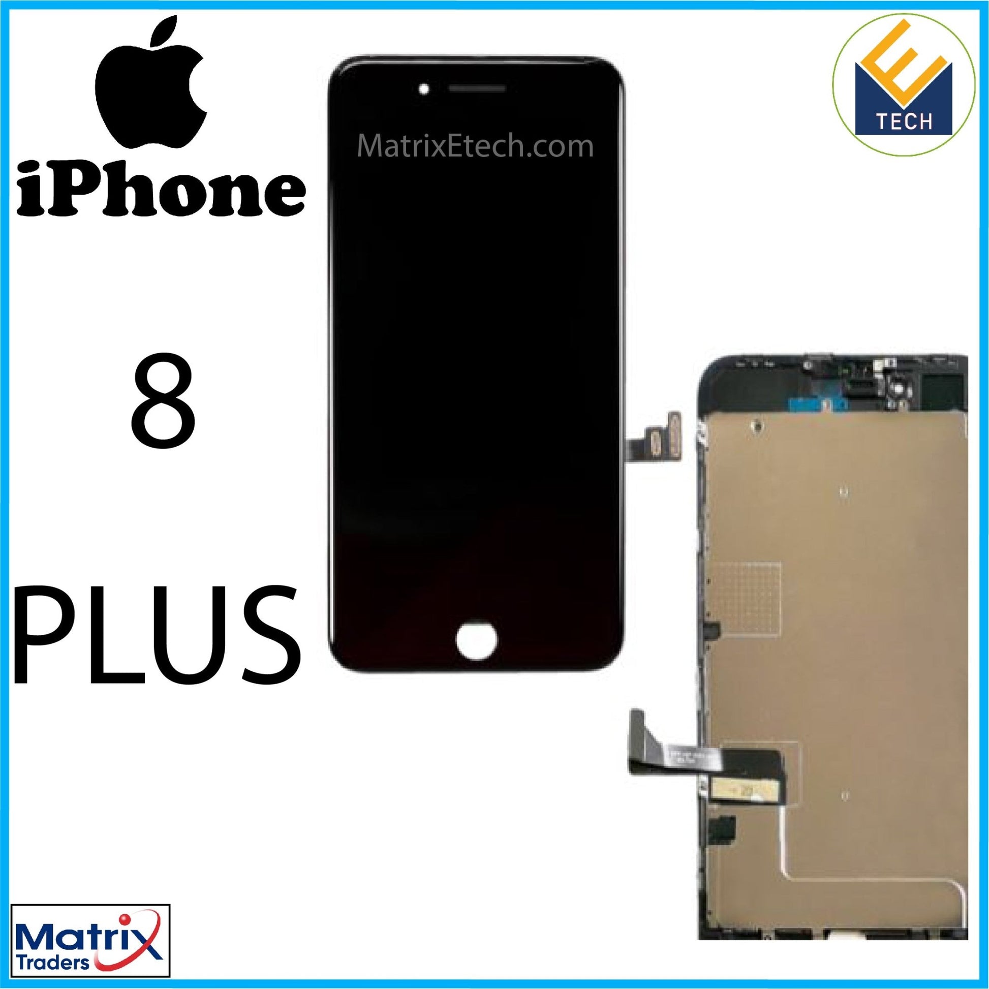 iPhone 8 Plus LCD Assembly With Steel Plate (Premium) - Matrix Traders