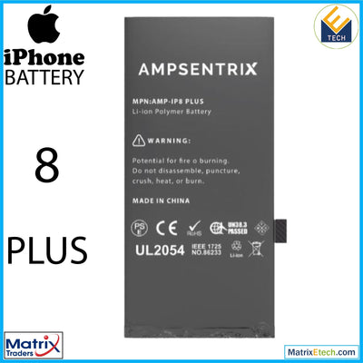 iPhone 8 Plus Replacement Battery (AmpSentrix Pro Extended) - Matrix Traders