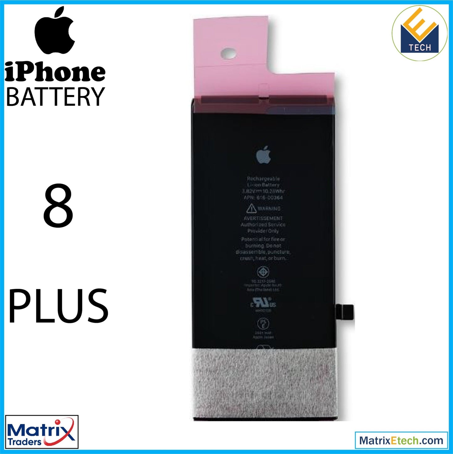 iPhone 8 Plus Replacement Battery (Service Pack) - Matrix Traders