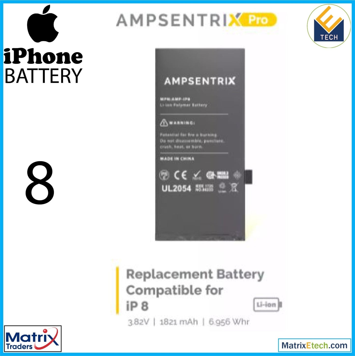 iPhone 8 Replacement Battery - Matrix Traders