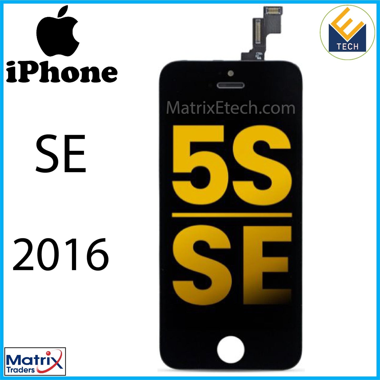 iPhone SE (2016) LCD Screen Replacement (Premium) Assembly (Premium) - Matrix Traders