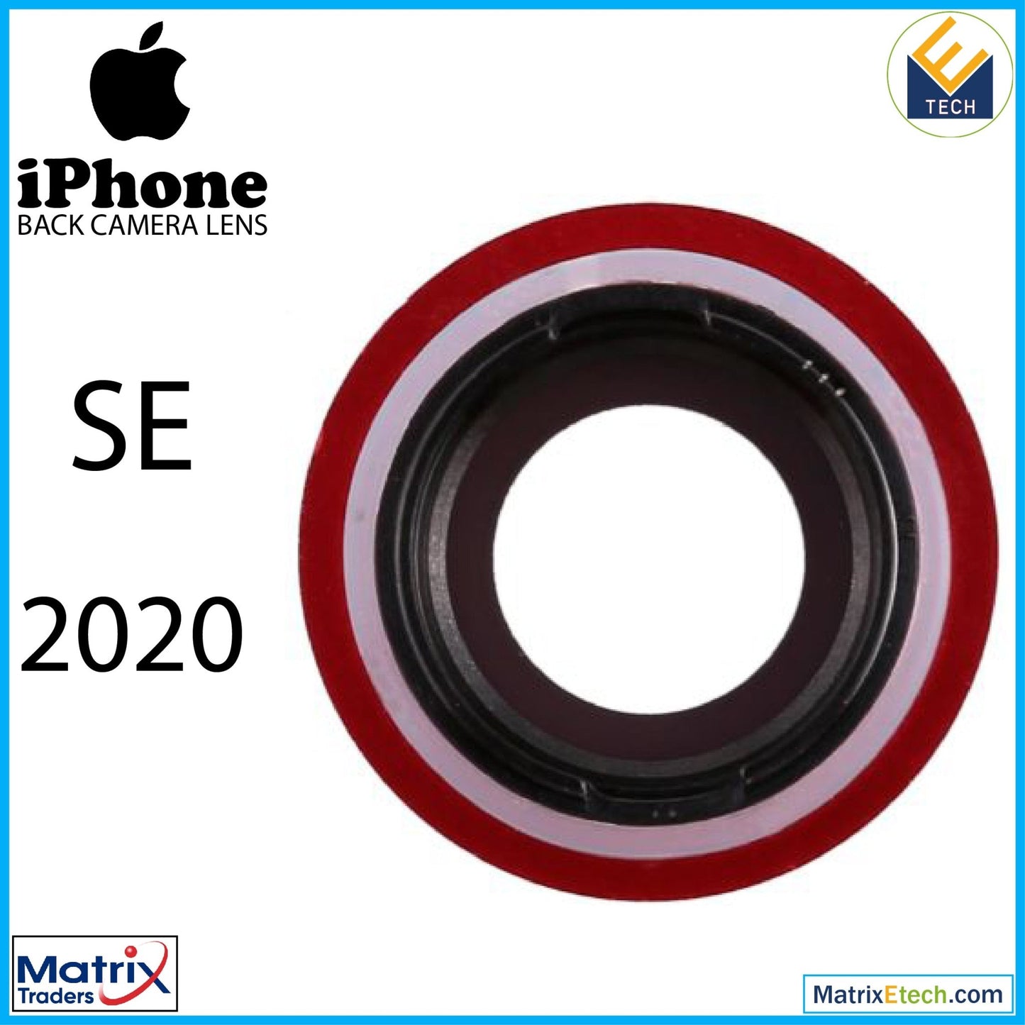 iPhone SE (2020) Back Camera Lens With Bracket & Bezel (10 Pack) - Matrix Traders