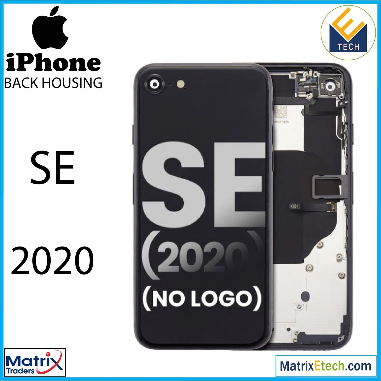 iPhone SE (2020) Back Housing W Small (Aftermarket Plus) - Matrix Traders