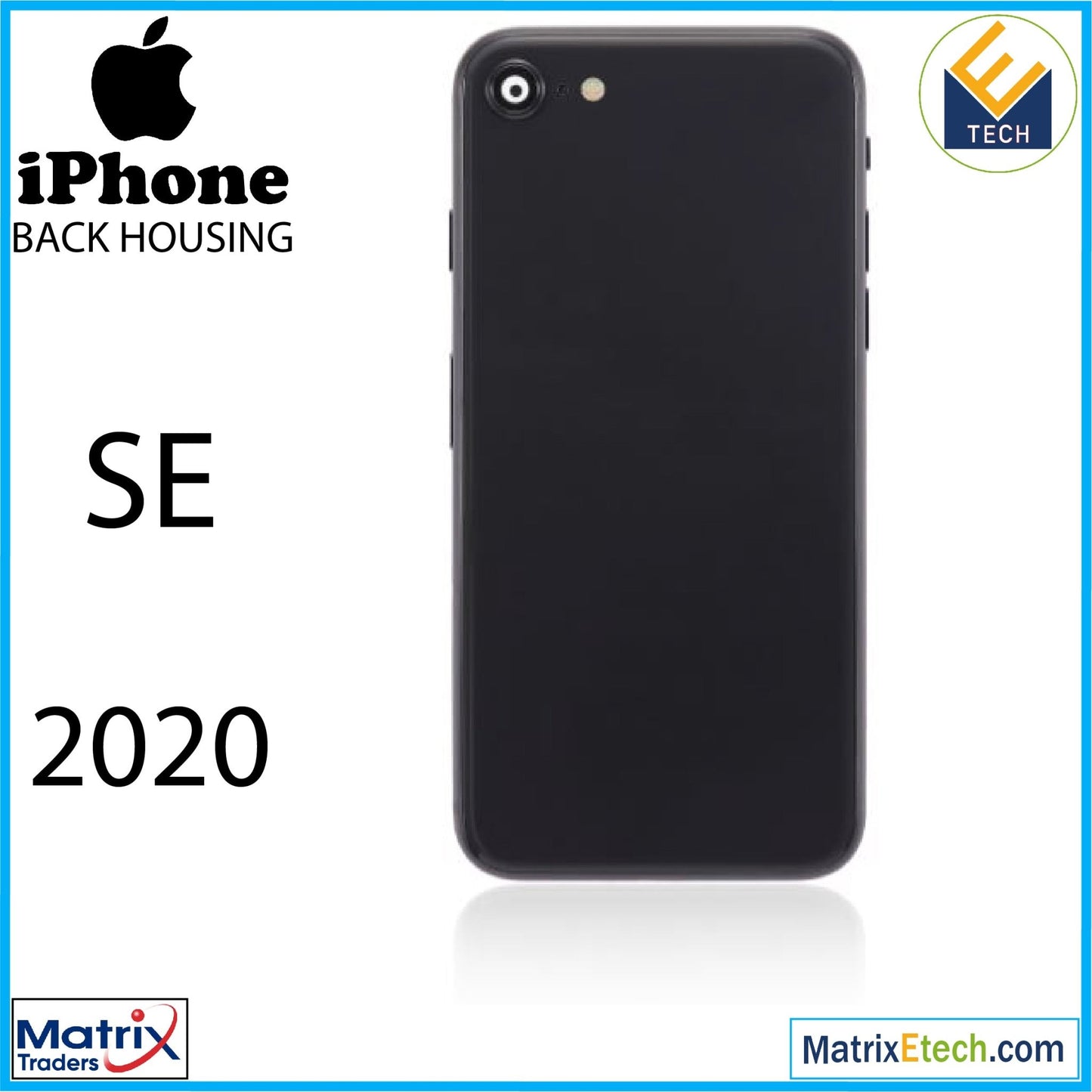 iPhone SE (2020) Back Housing W Small (Aftermarket Plus) - Matrix Traders