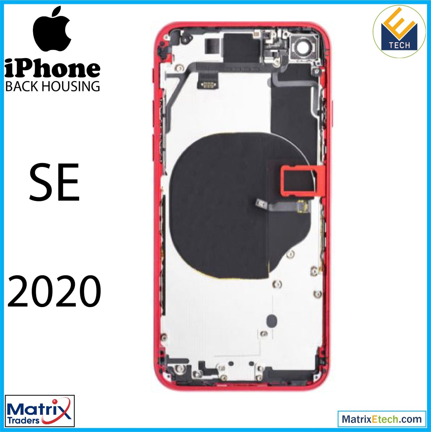 iPhone SE (2020) Back Housing W Small (Pull Grade A) - Matrix Traders