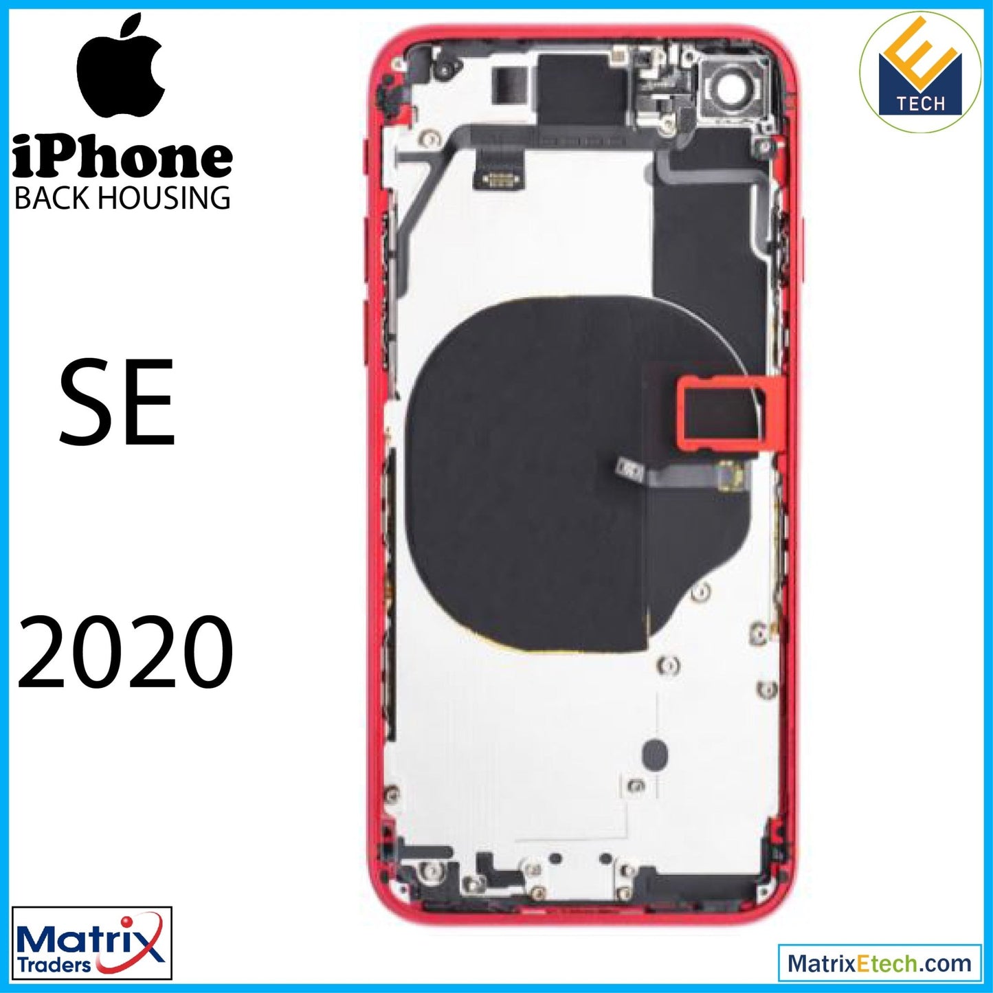 iPhone SE (2020) Back Housing W Small (Pull Grade B) - Matrix Traders