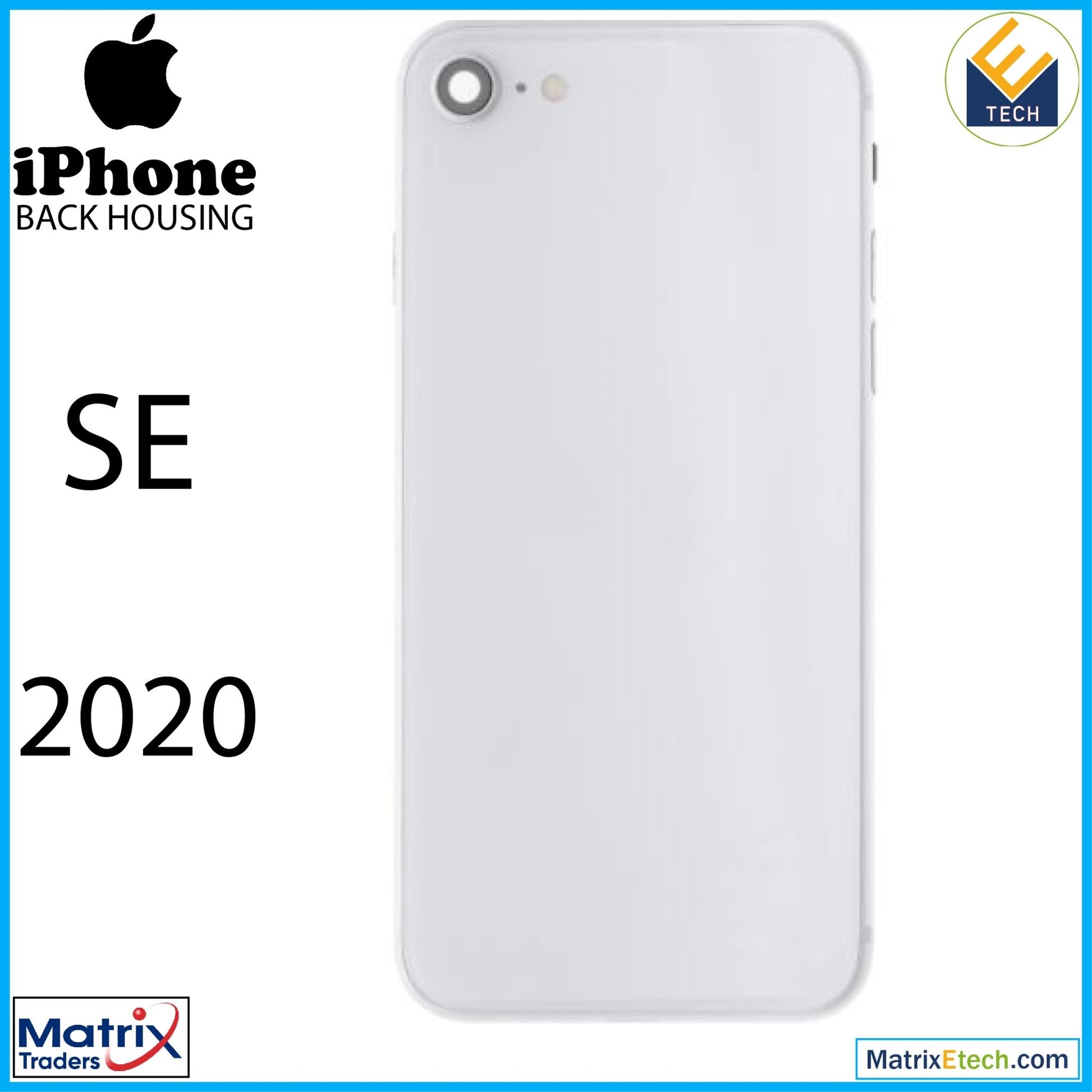 iPhone SE (2020) Back Housing W Small (Pull Grade B) - Matrix Traders