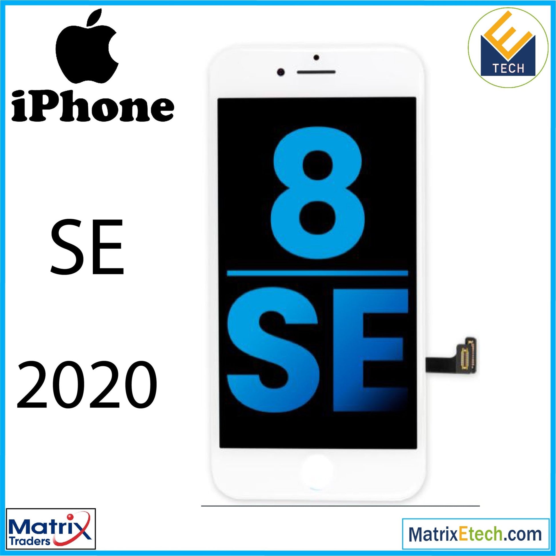 iPhone SE (2020) LCD Assembly With Steel Plate - Matrix Traders