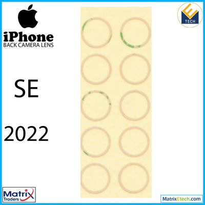 iPhone SE (2022) Back Camera Lens With Adhesive (Glass Only(10 Pack) - Matrix Traders