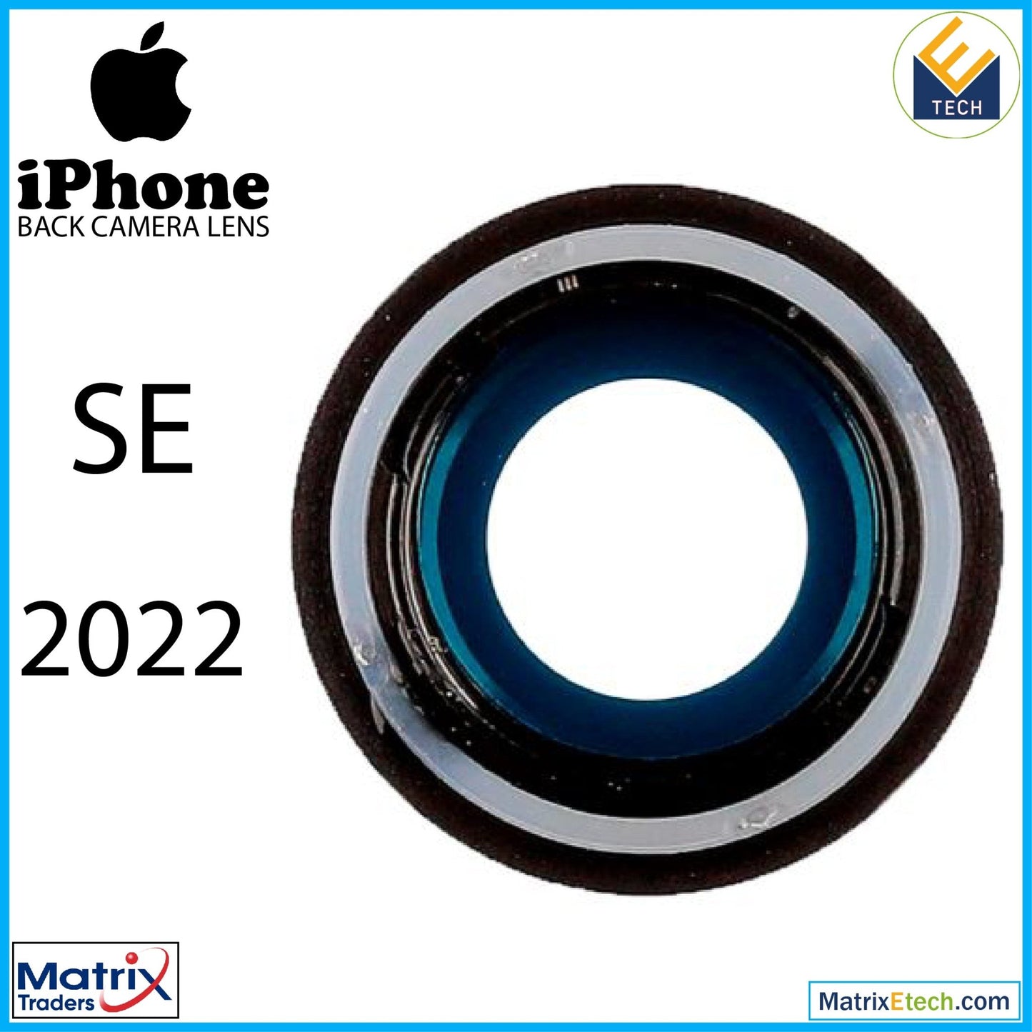 iPhone SE (2022) Back Camera Lens With Bracket & Bezel (10 Pack) - Matrix Traders