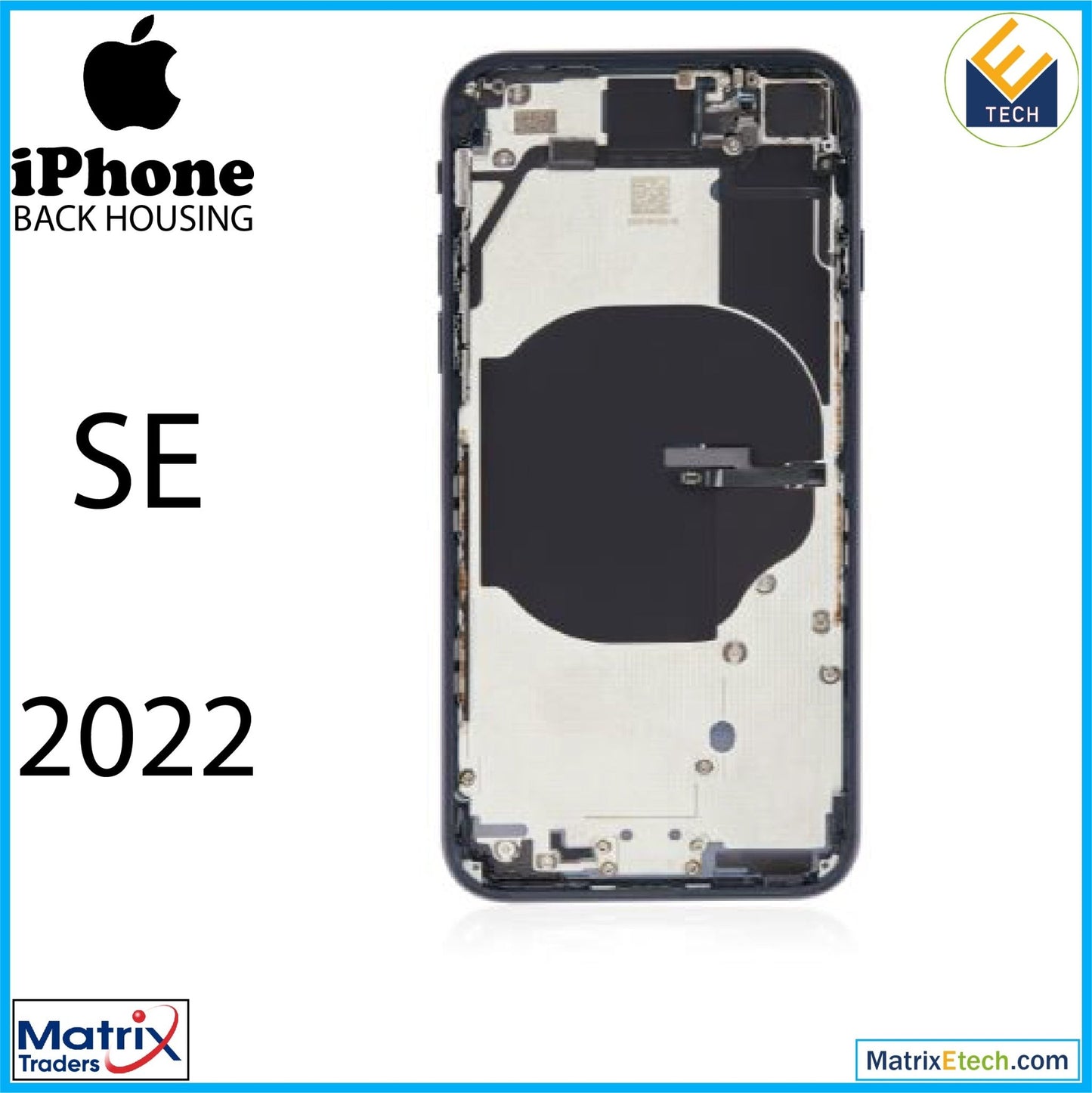 iPhone SE (2022) Back Housing W Small (Pull Grade A) - Matrix Traders