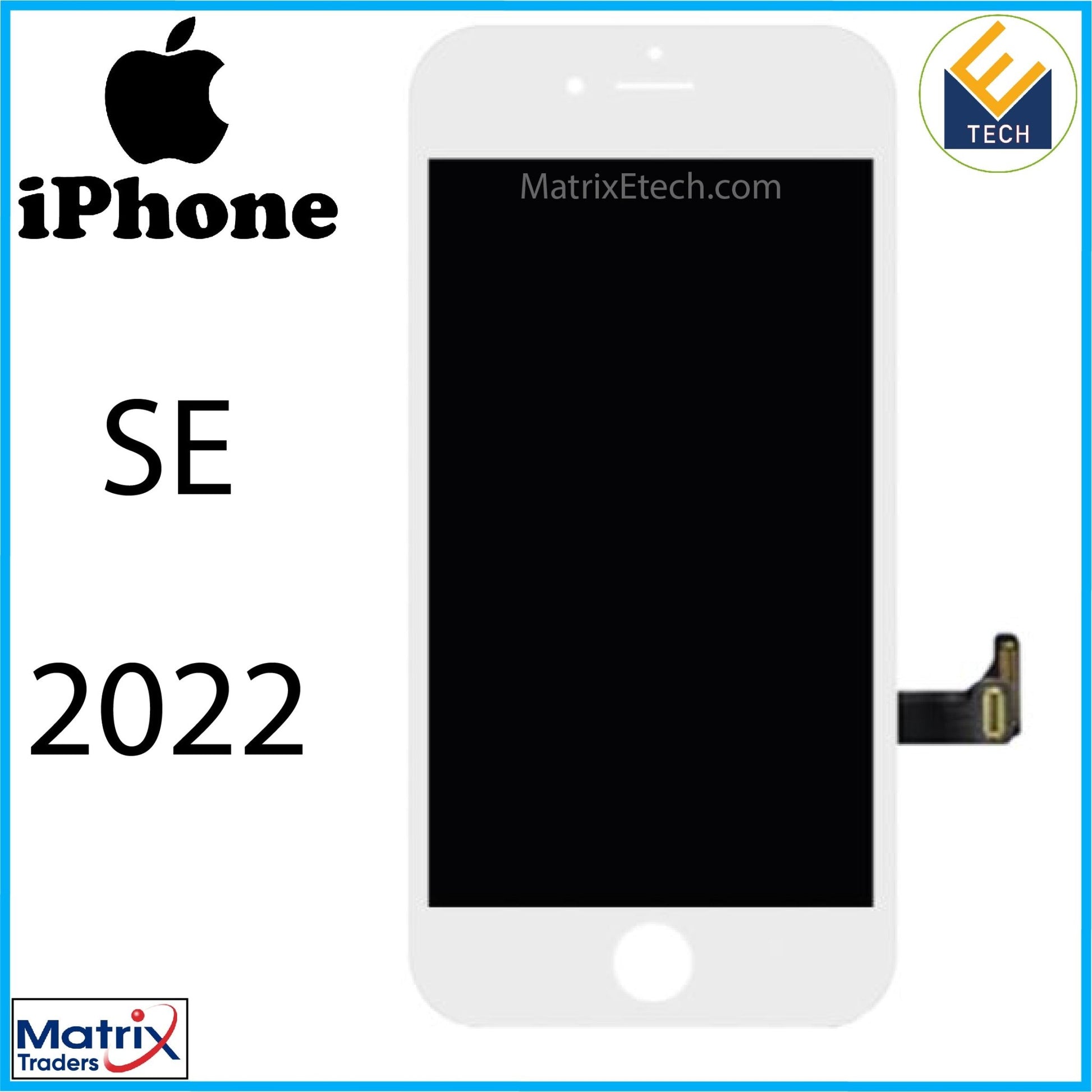 iPhone SE (2022) LCD Assembly With Steel Plate (Premium) - Matrix Traders