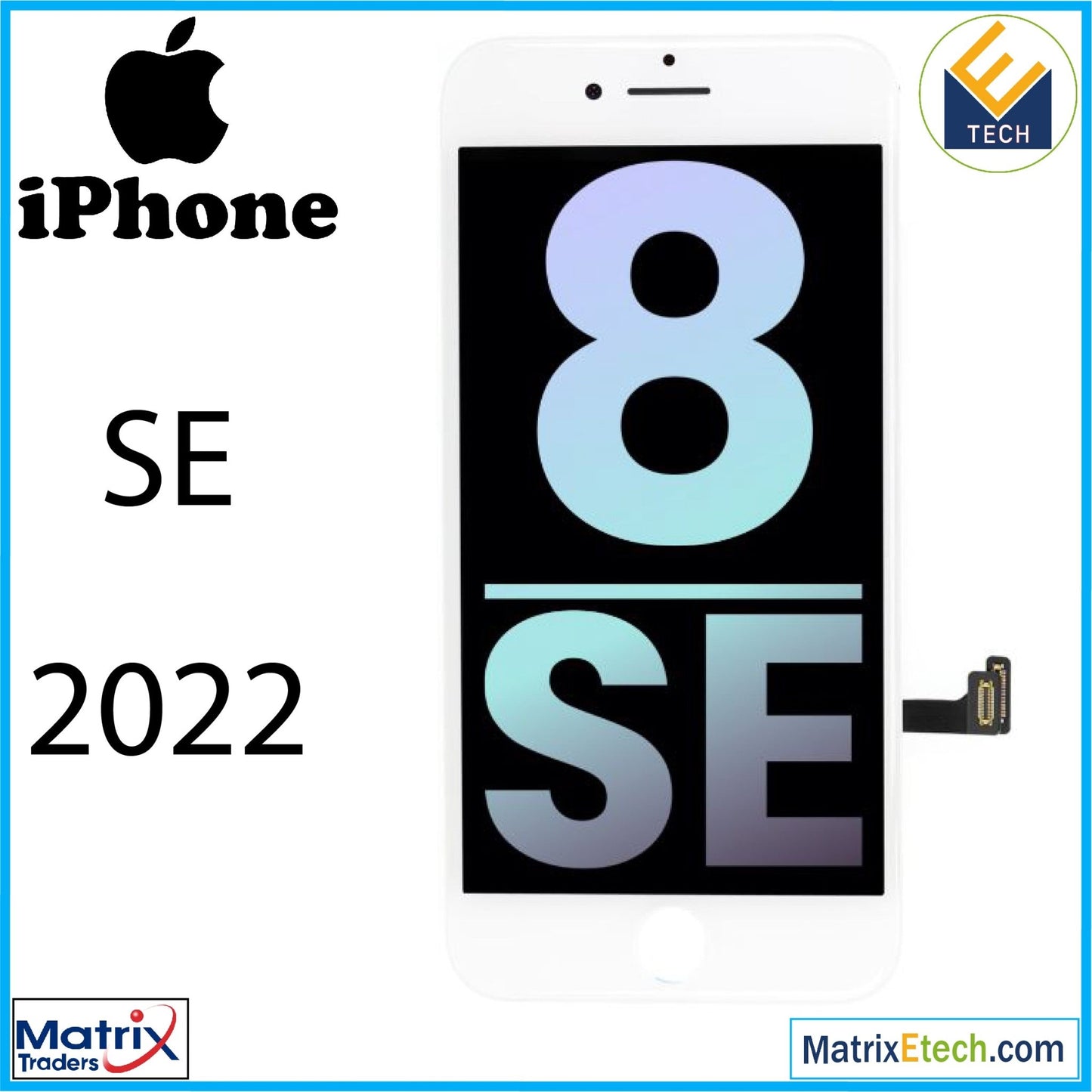 iPhone SE (2022) LCD Assembly With Steel Plate (Service Pack) - Matrix Traders