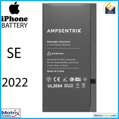 iPhone SE (2022) Replacement Battery (AmpSentrix Basic Extended) - Matrix Traders