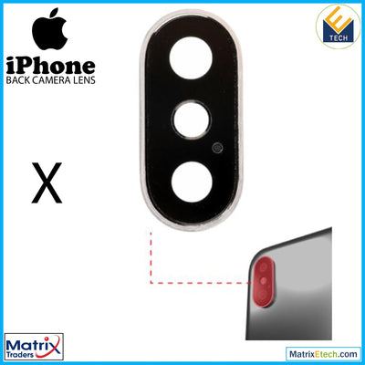 iPhone X Back Camera Lens With Bracket & Bezel (10 Pack) - Matrix Traders