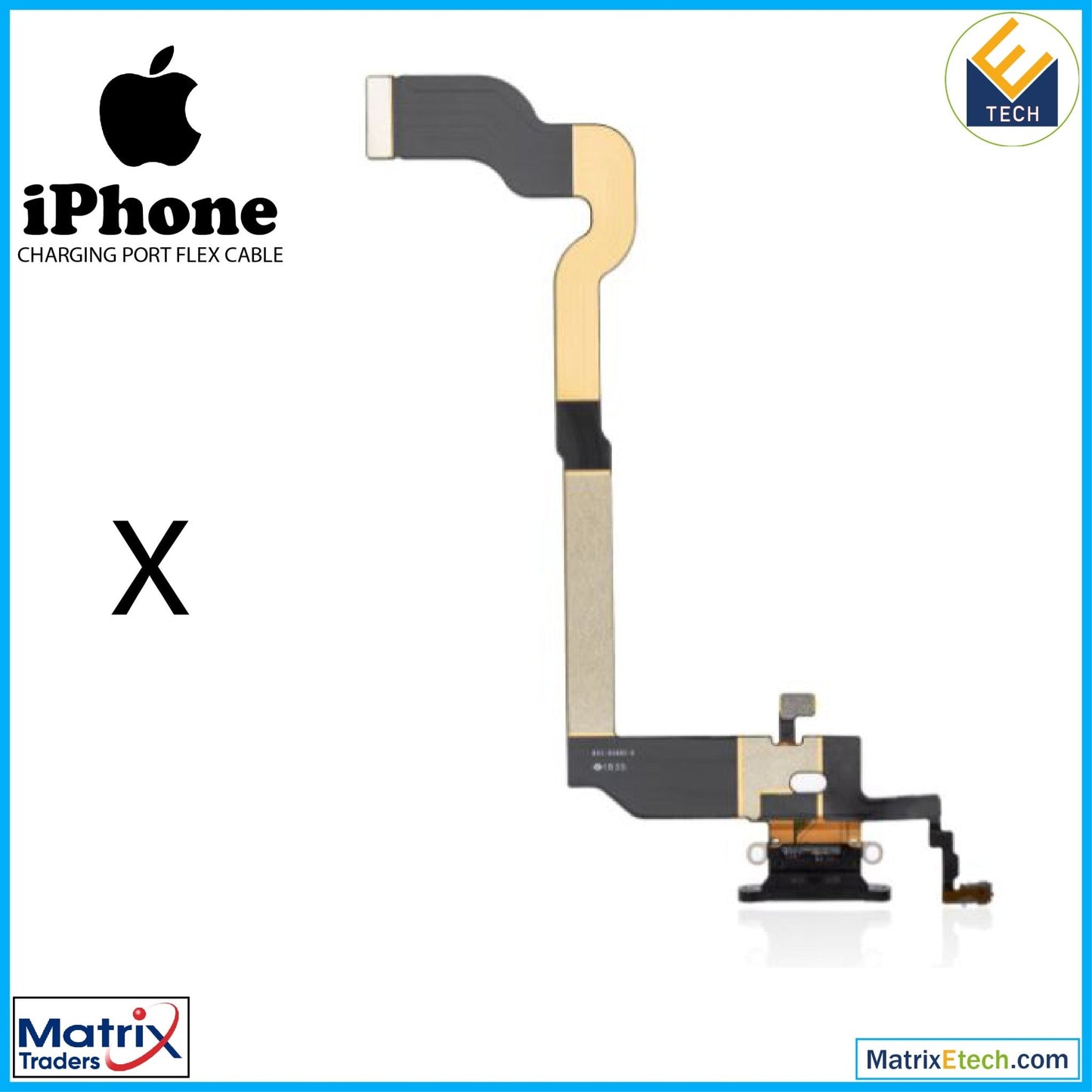 iPhone X Charging Port Flex Cable (Premium) - Matrix Traders