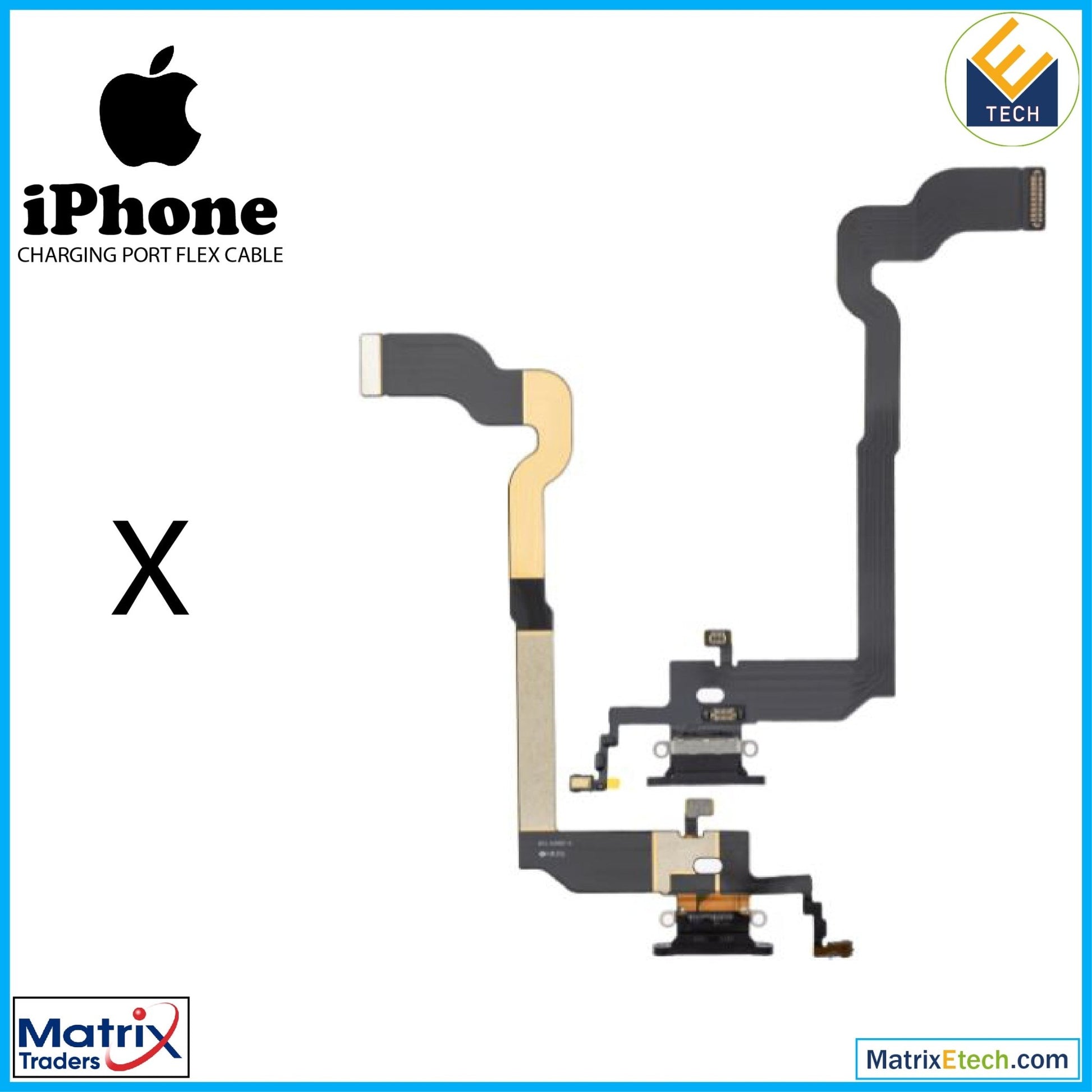 iPhone X Charging Port Flex Cable (Premium) - Matrix Traders