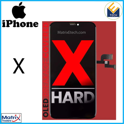 iPhone X OLED Screen Replacement Assembly (Hard) - Matrix Traders