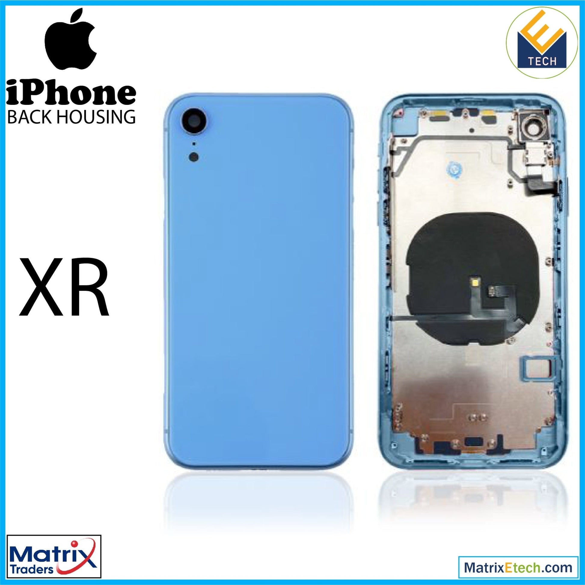 iPhone XR Back Housing W Small (Aftermarket Plus) - Matrix Traders